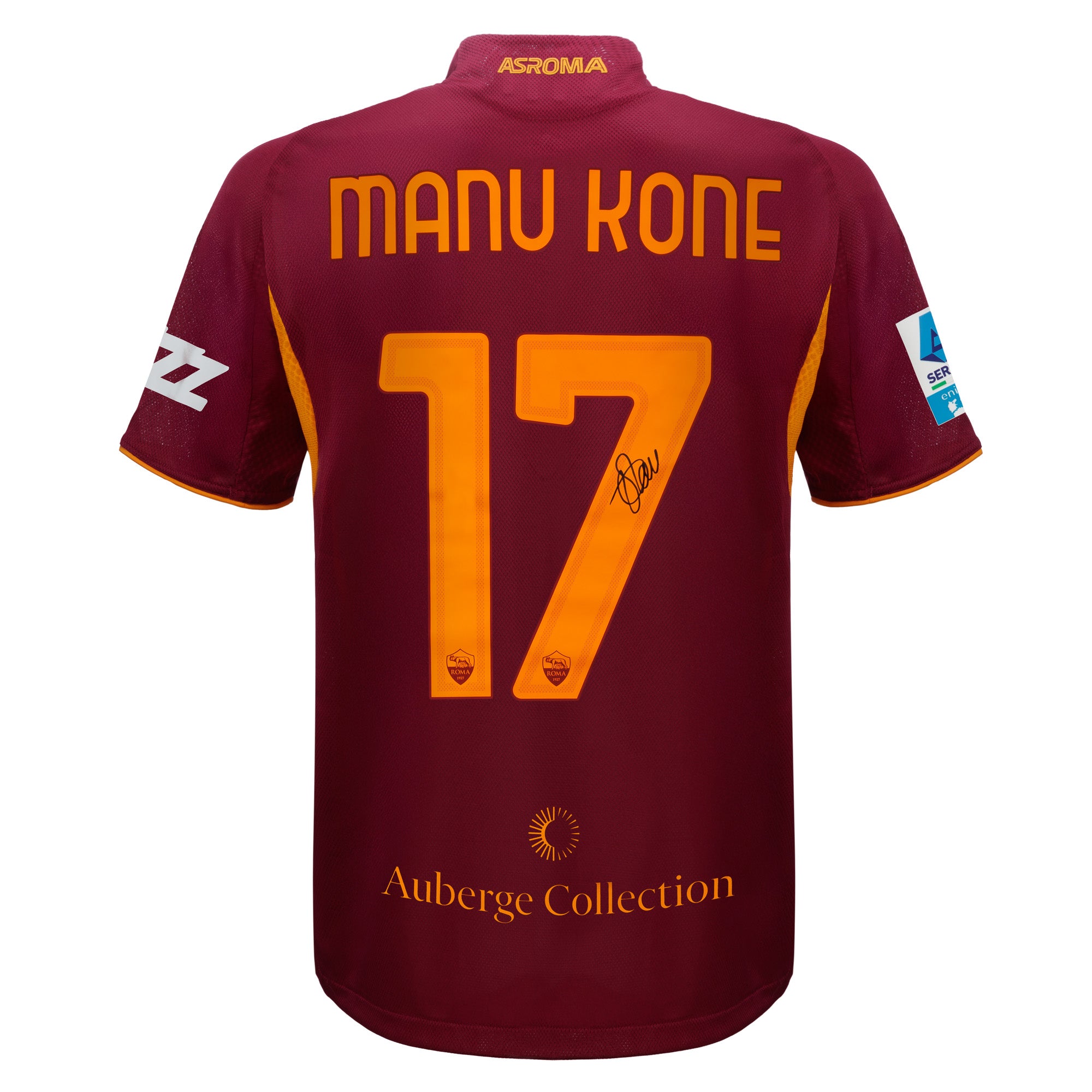 maglia AS Roma autografata da Manu Koné