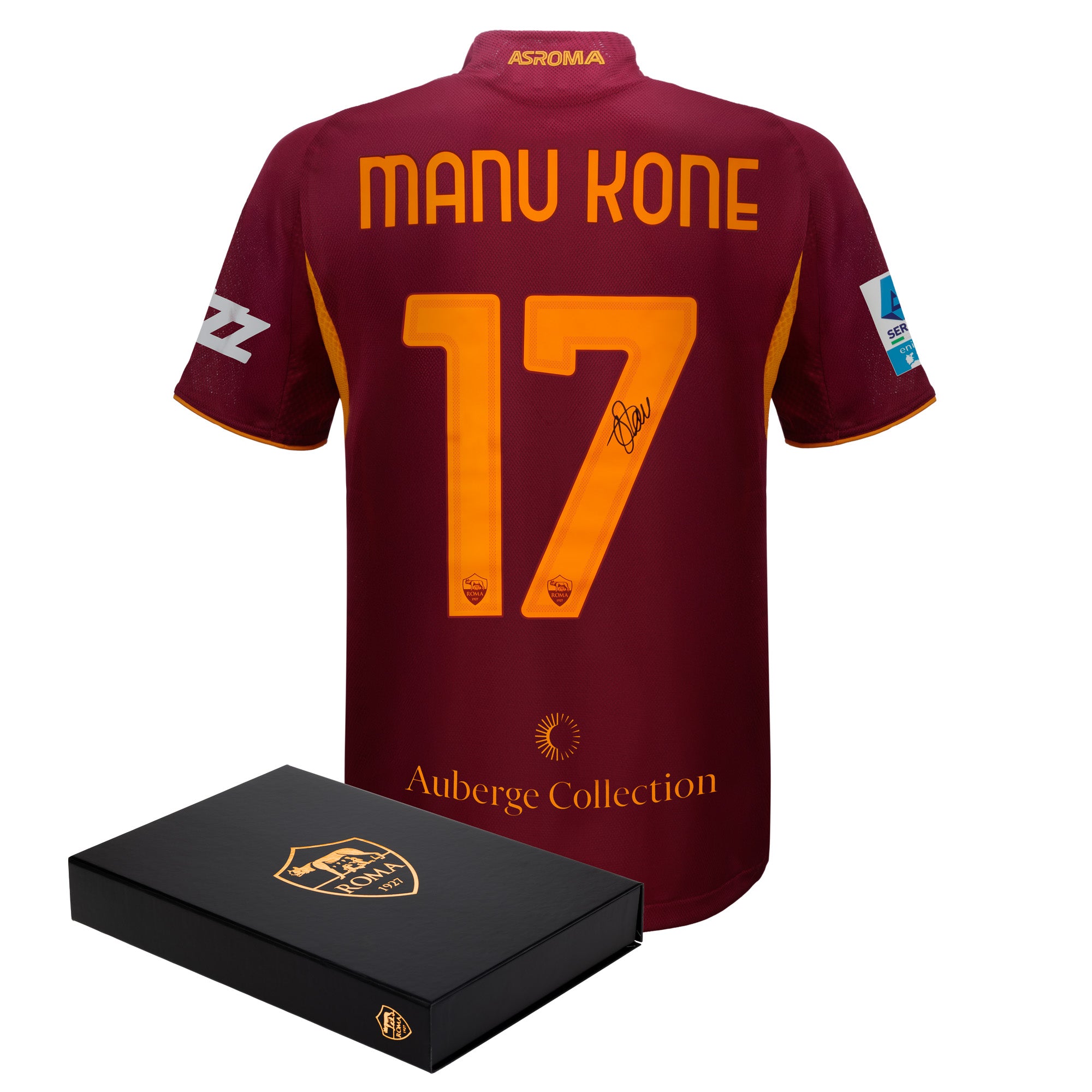 Maglia Match AS Roma Home Authentic 2025/26 – Autografata – Manu Koné