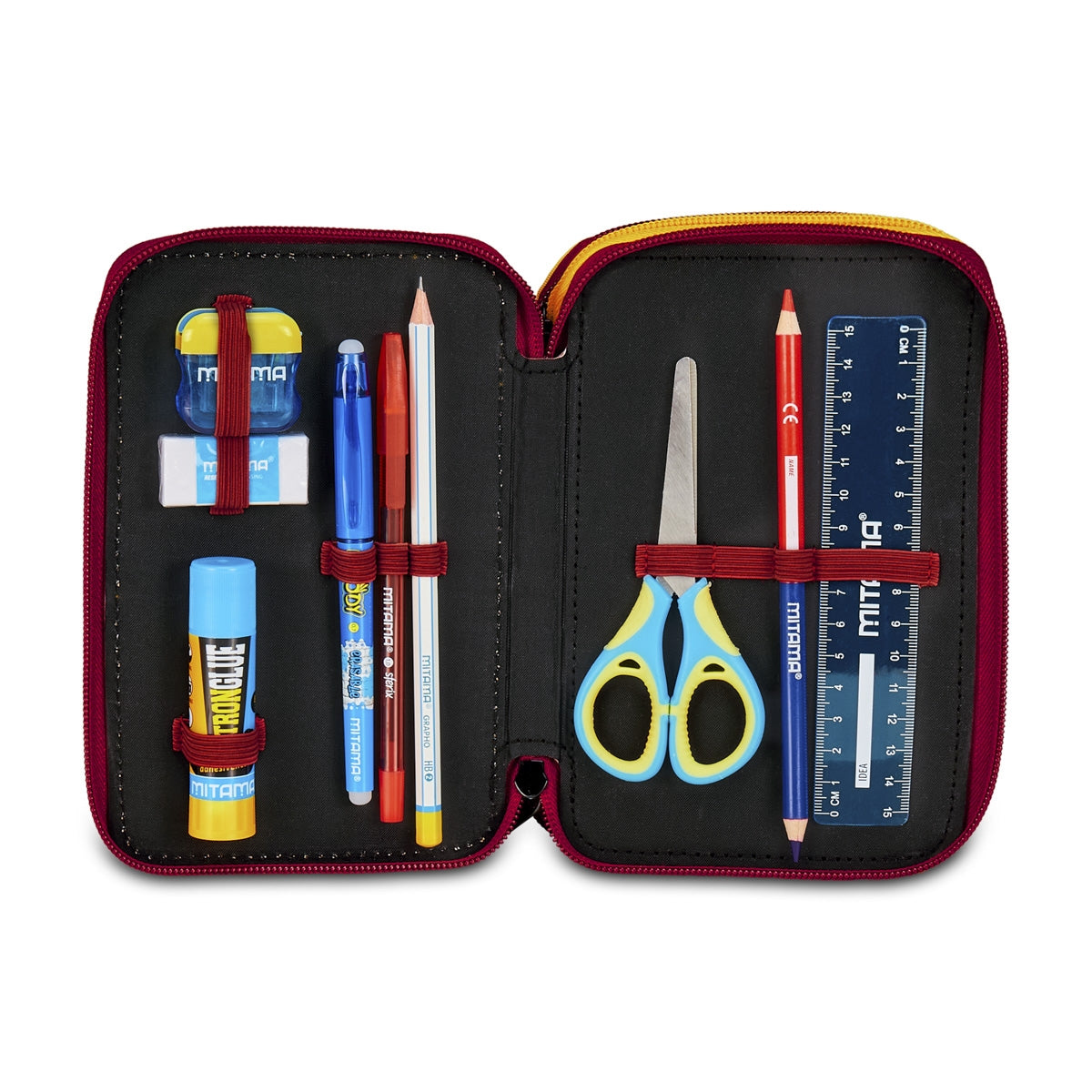 AS Roma 2025/26 Wolf Logo Three-Compartment Pencil Case