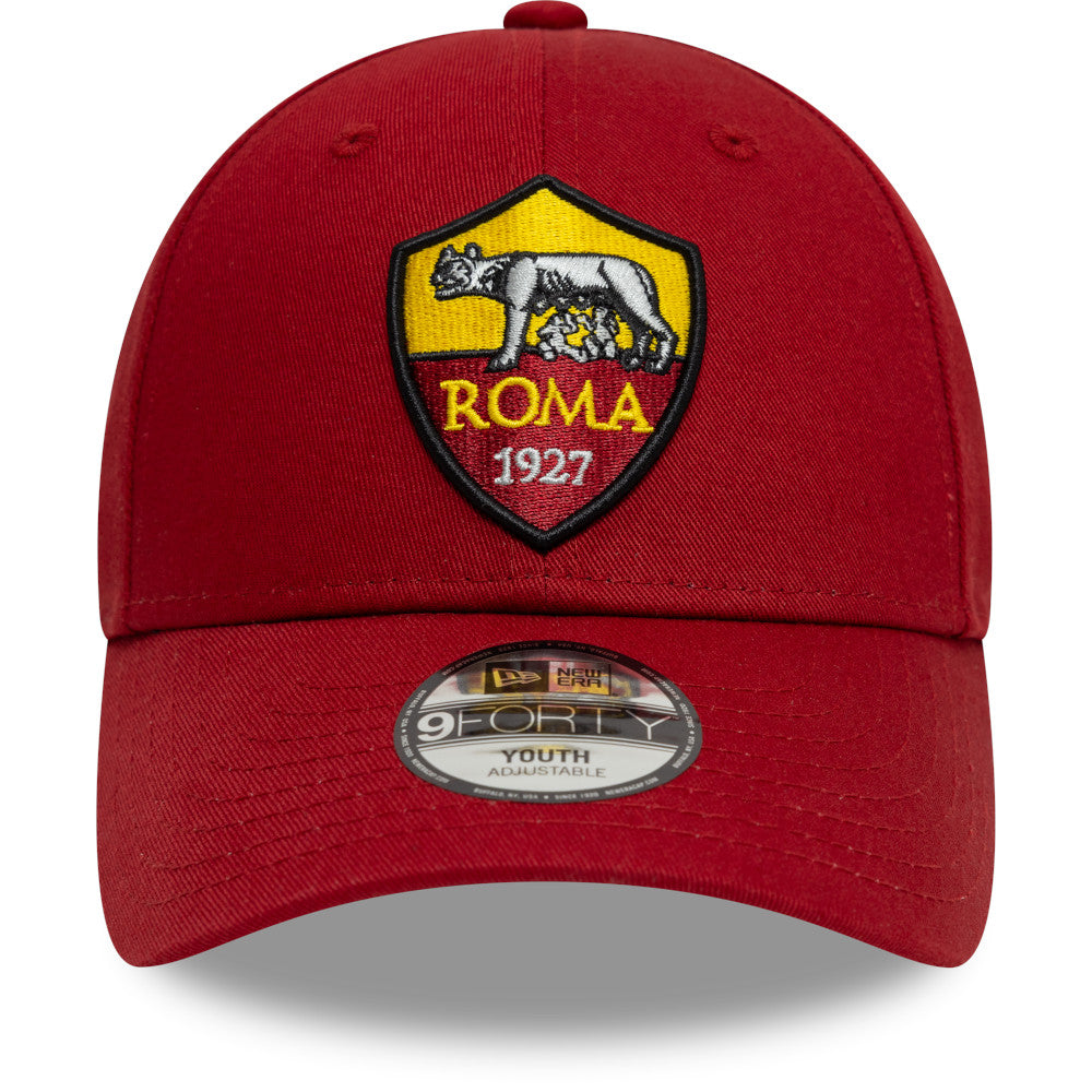 Cappellino New Era Crest 9Forty AS Roma, Bambino, Rosso