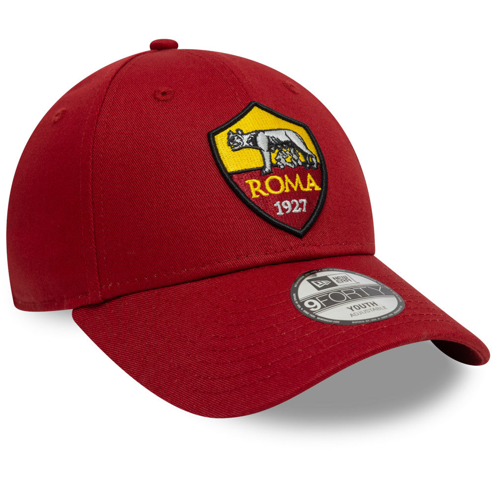 Cappellino New Era Crest 9Forty AS Roma, Bambino, Rosso