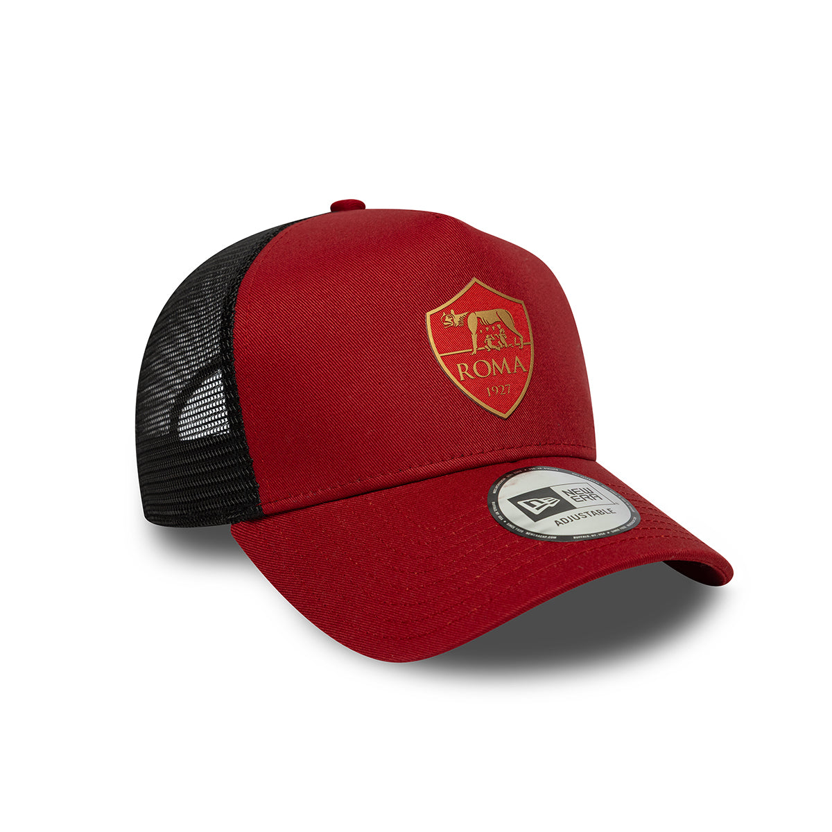 Cappellino New Era Trucker Frame AS Roma Tonal, Adulto, Rosso