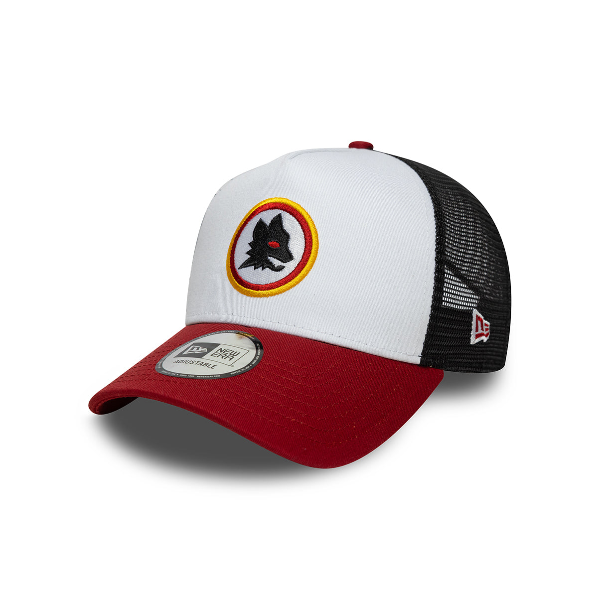 Cappellino New Era Trucker A-Frame AS Roma Contrast, Adulto, Bianco 60772062