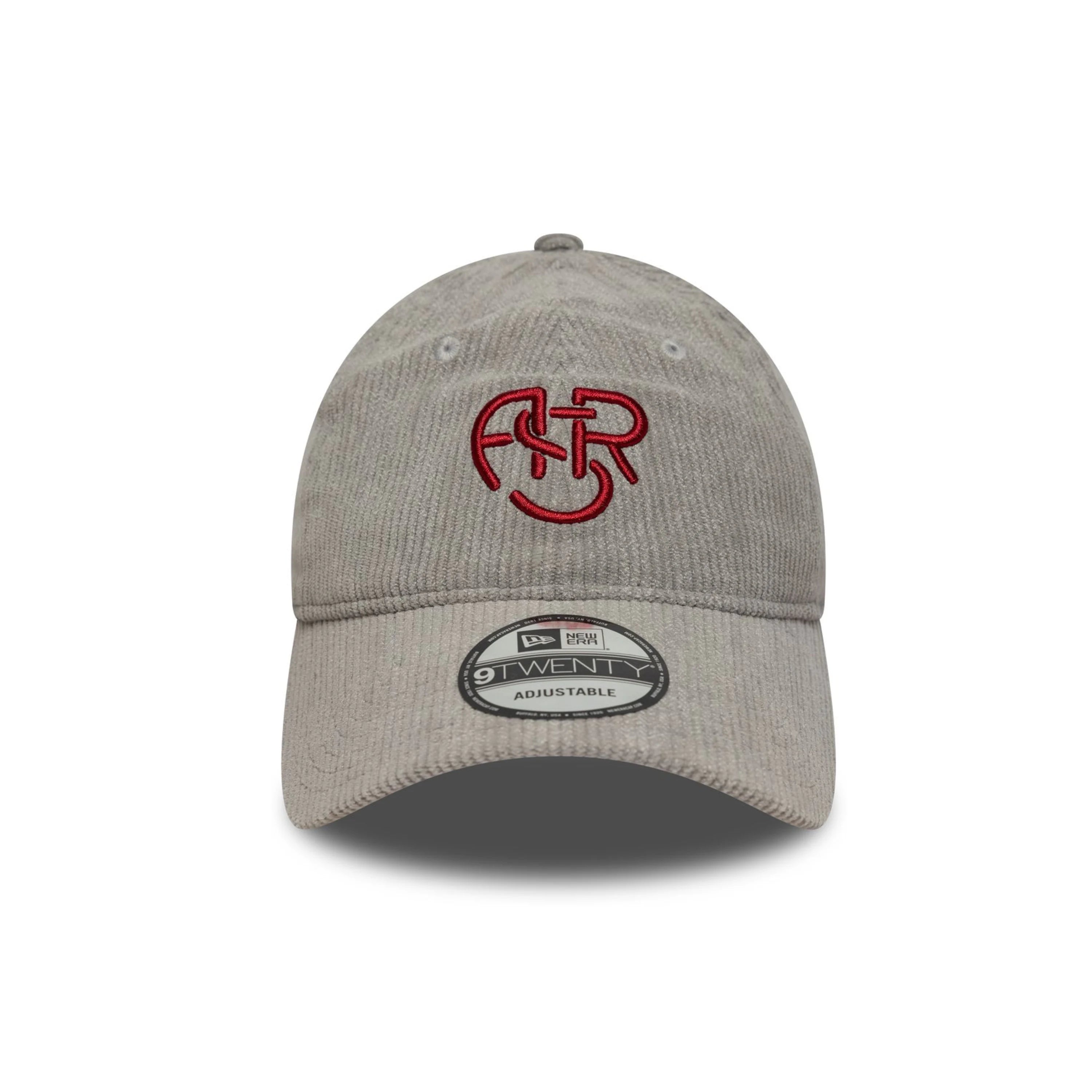 Cappellino New Era 9Twenty AS Roma a coste, Grigio, Adulto