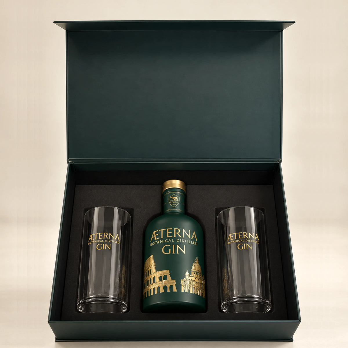 Box "Il Rituale" Aeterna Gin 70 cl + Set 2 bicchieri