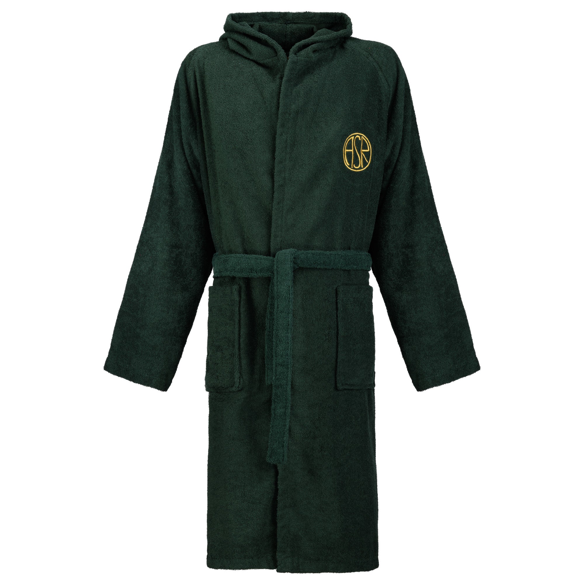 green mens dressing gown ASR Logo Terry Bathrobe, Men, Green