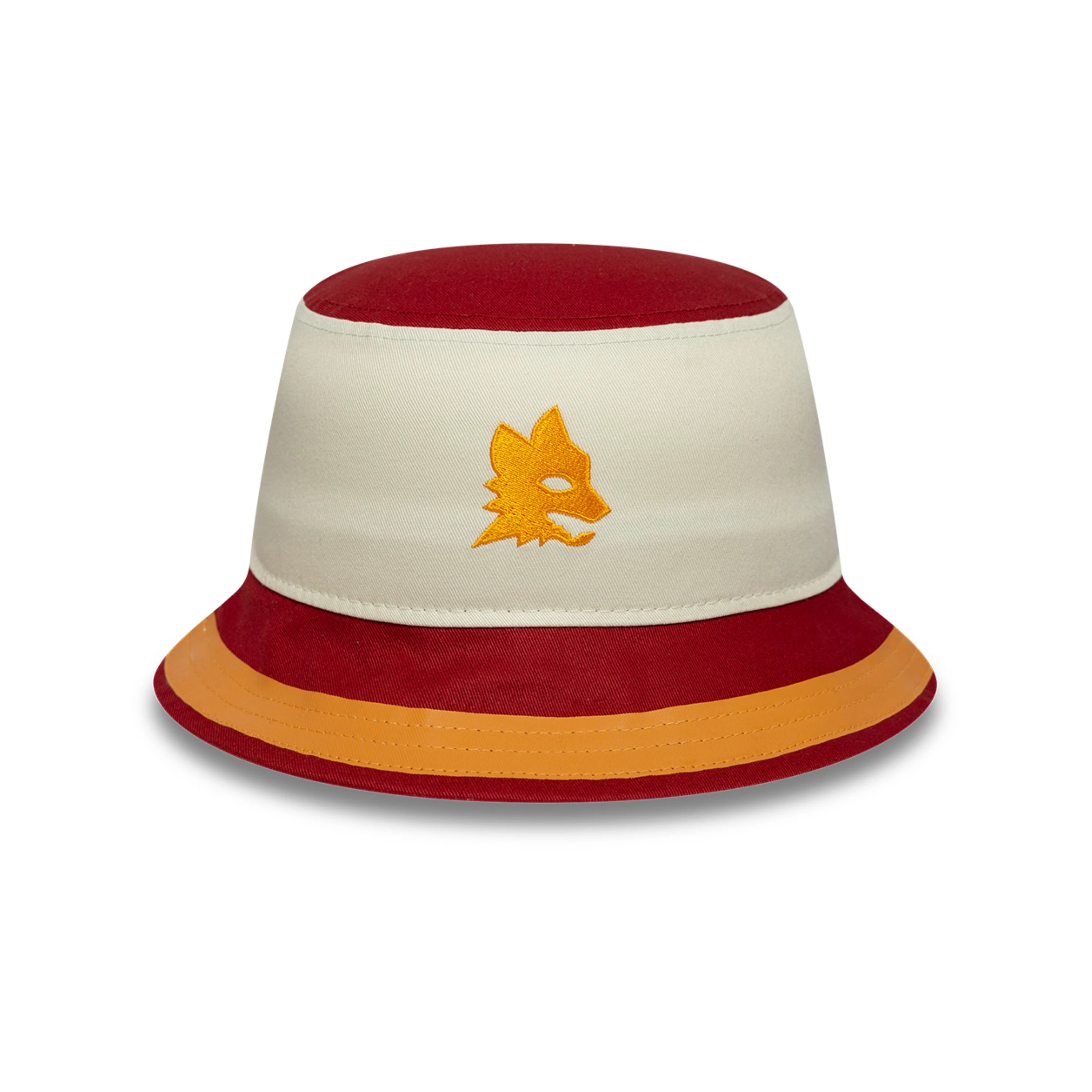 Bucket New Era AS Roma 1996 con logo Lupetto, Beige, Adulto 60897568