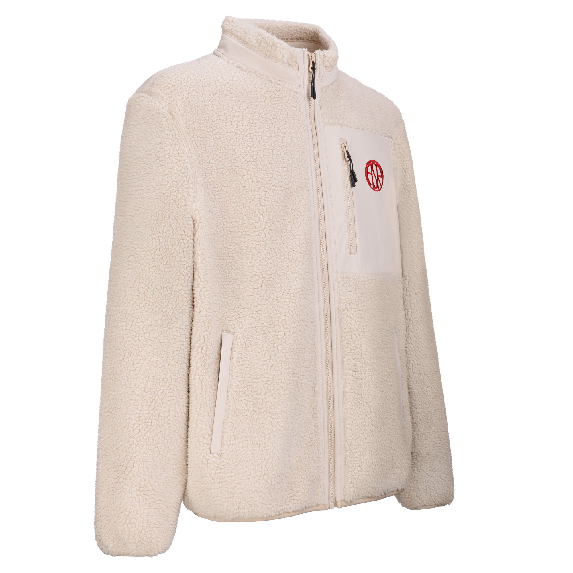 ASR logo fleece jacket, Beige, Unisex