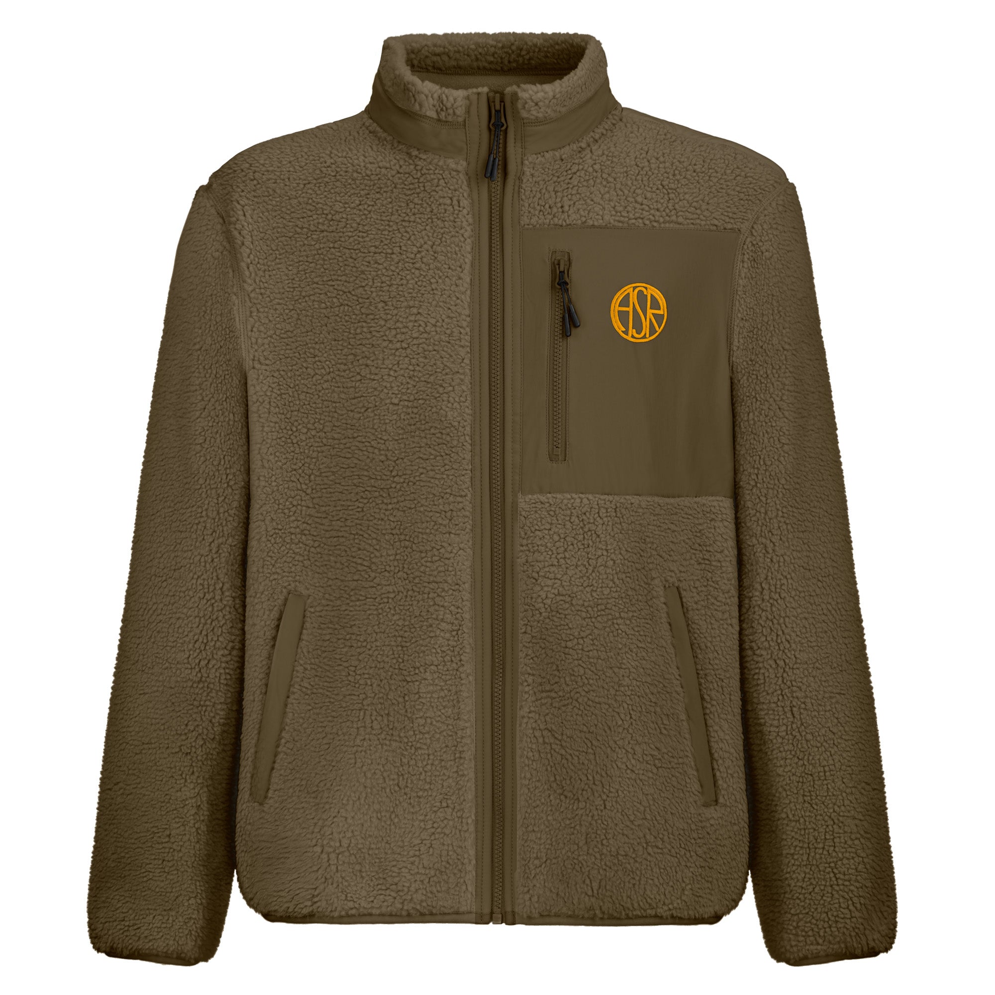 Giacca in pile logo ASR, Verde Militare, Unisex