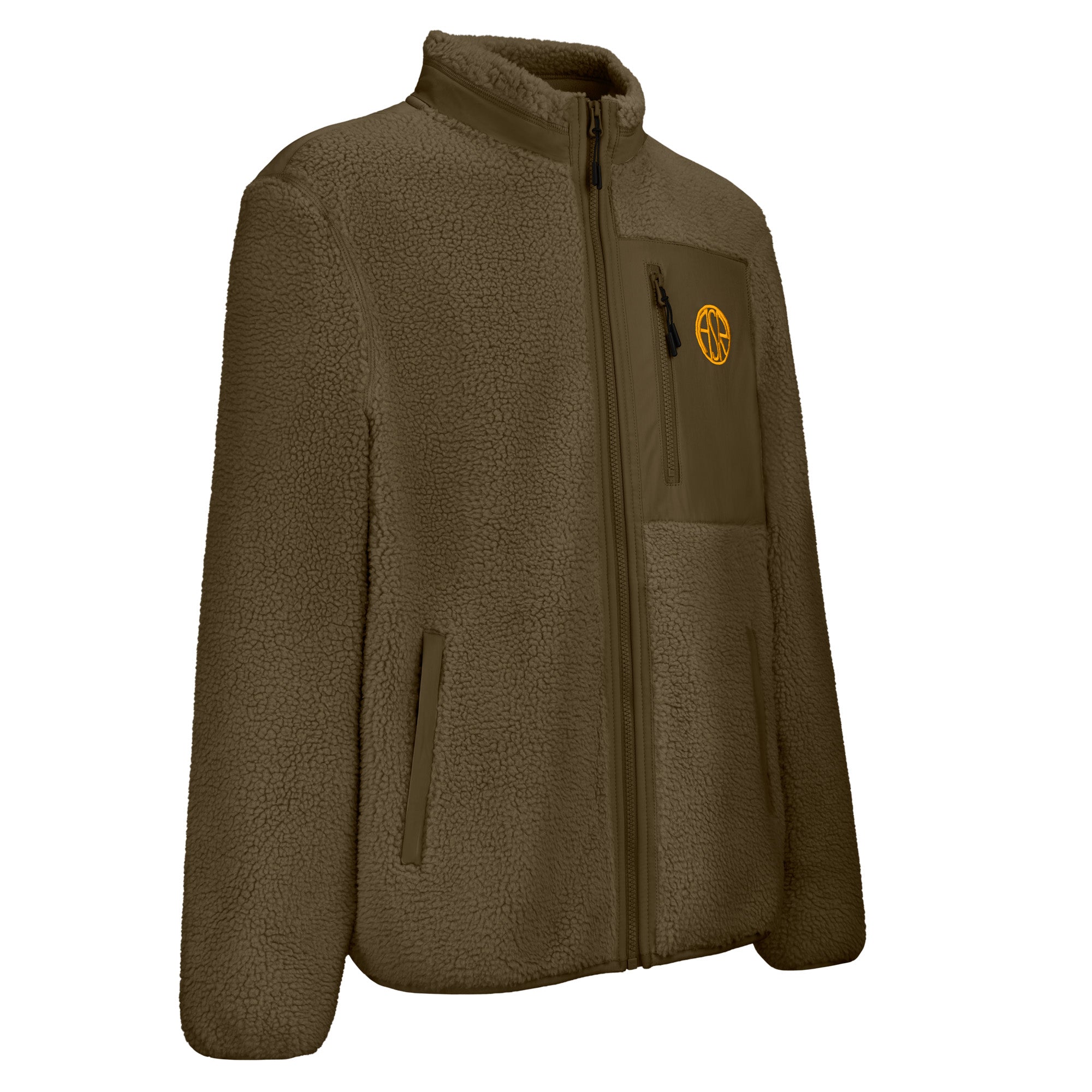 Giacca in pile logo ASR, Verde Militare, Unisex