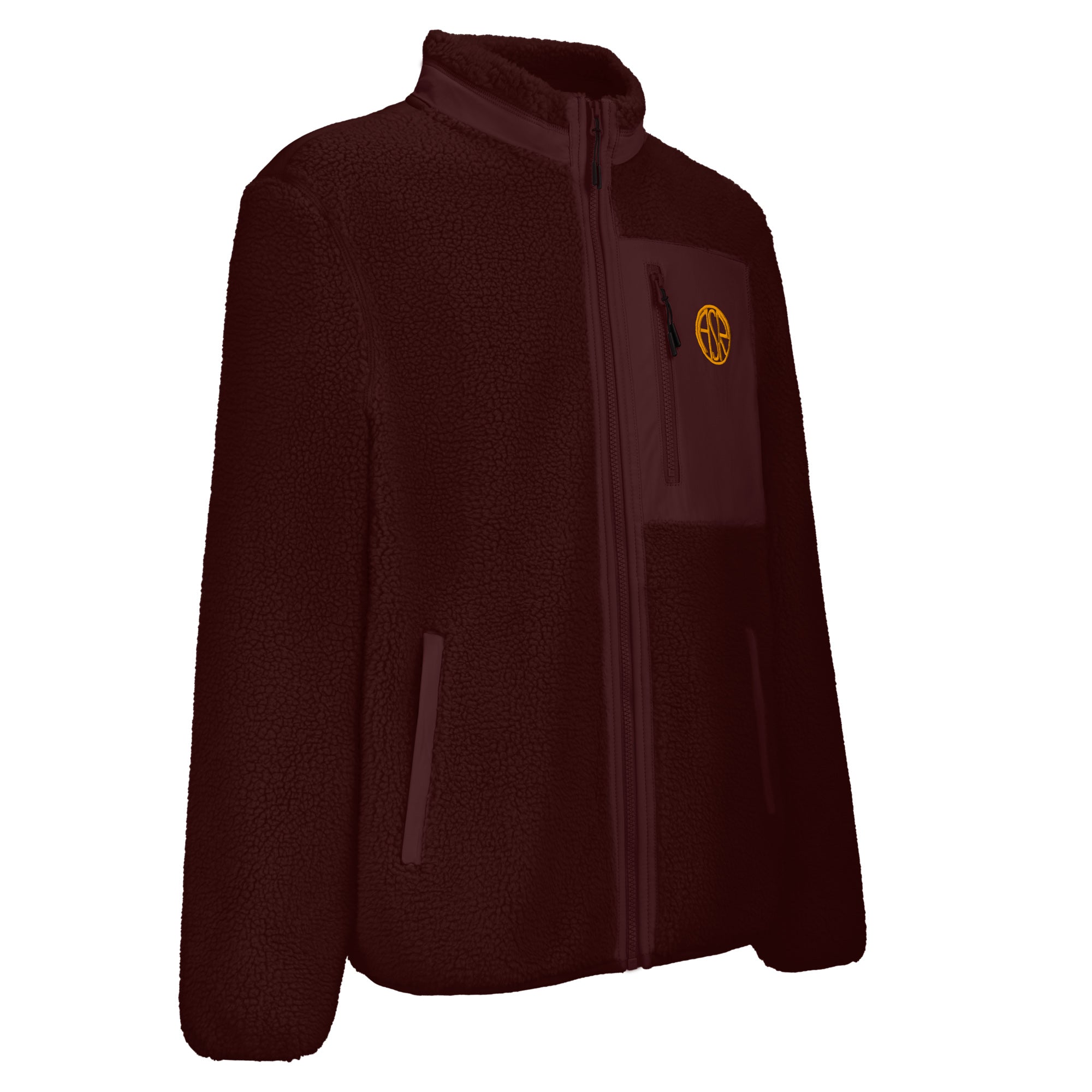 Giacca in pile logo ASR, Bordeaux, Unisex