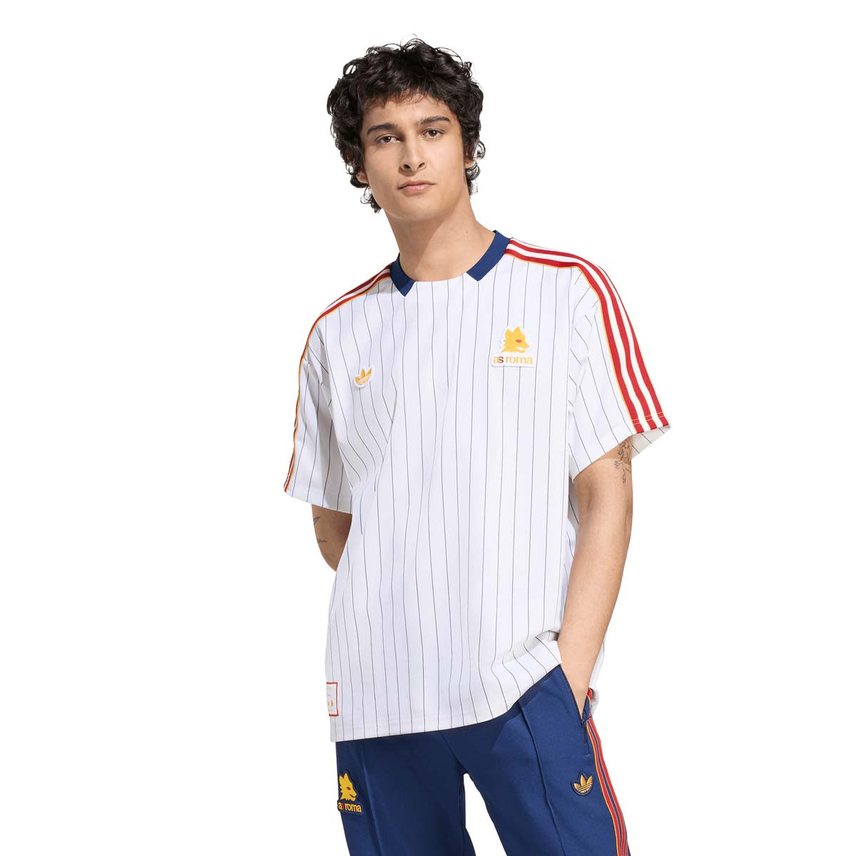 adidas Terrace Icons AS Roma T-shirt, Men, White | AS Roma Store