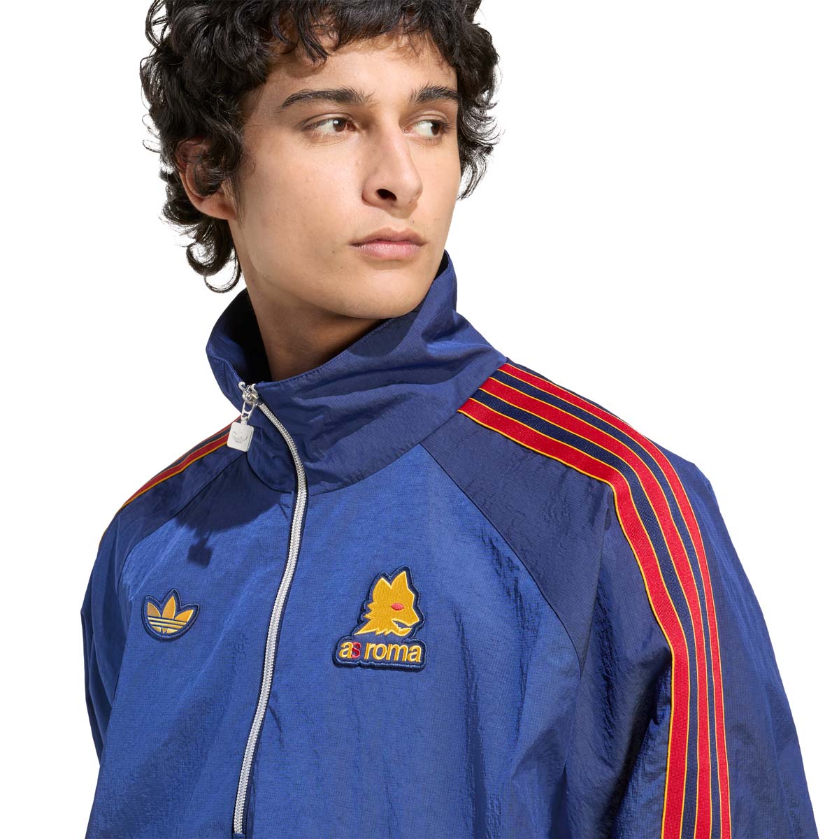 Track Top adidas Terrace Icons AS Roma con zip a metà, Uomo