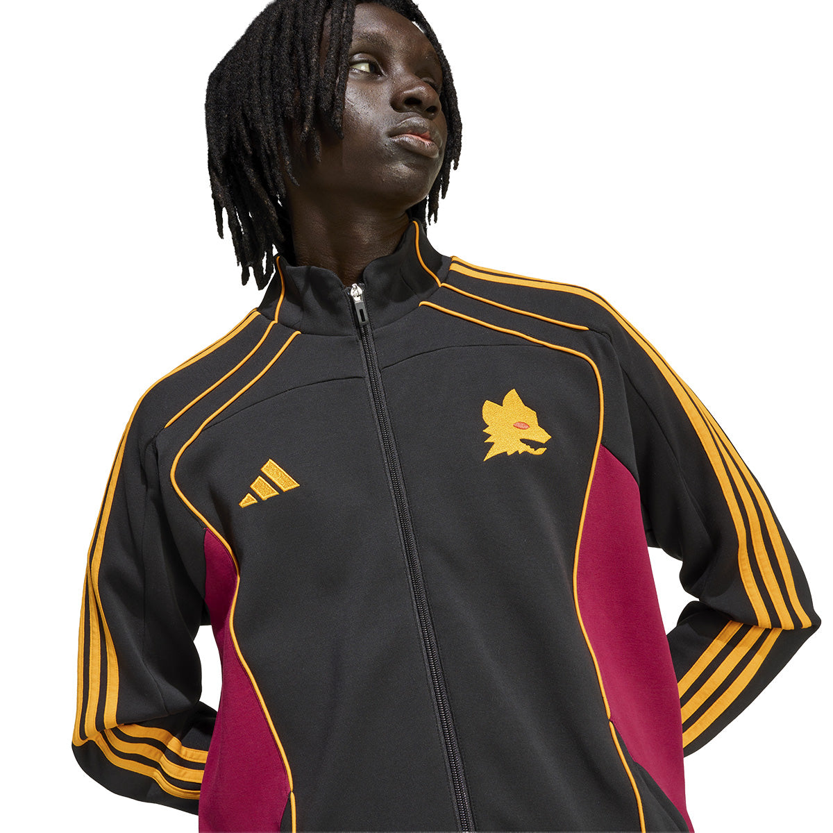 Felpa con zip Adidas Urban AS Roma, Uomo