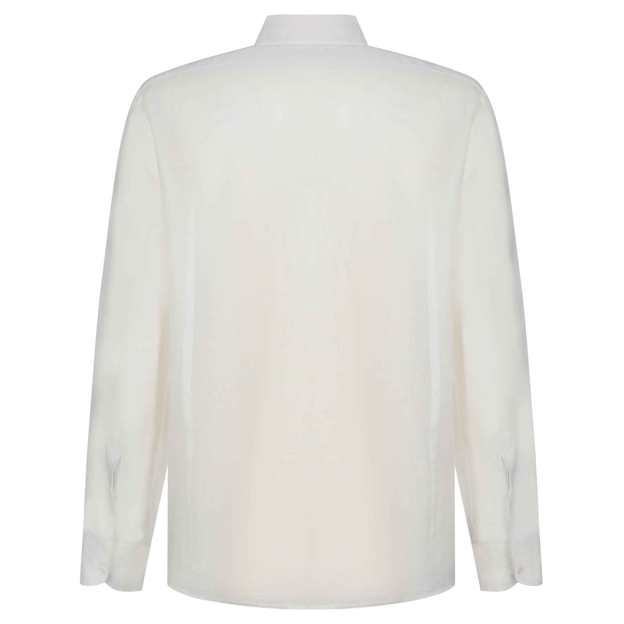 Saint Barth Linen Shirt with ASR Logo, Men, White