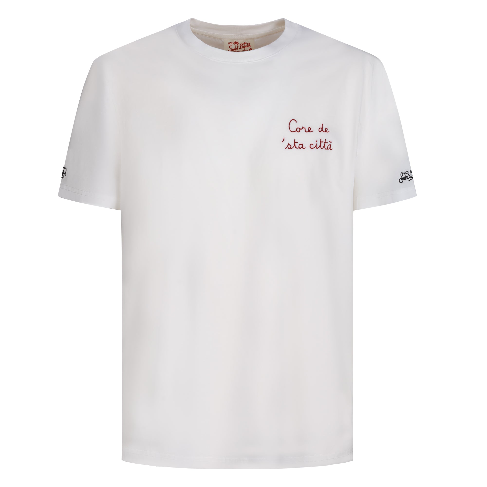 T-shirt Saint Barth "Core de sta Città", Uomo, Bianco