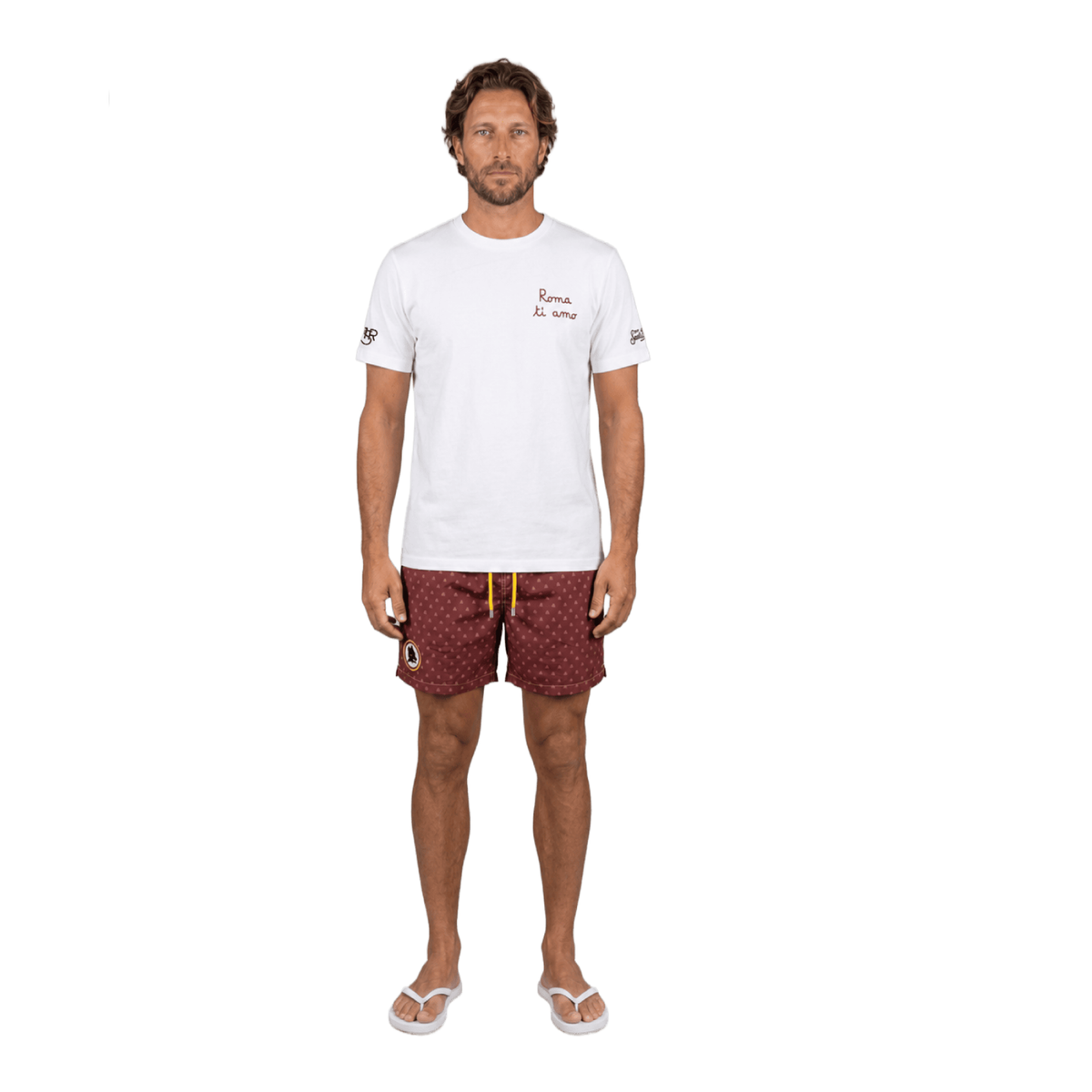Saint Barth “Portofino” "Roma Ti Amo" T-shirt, Men's, White