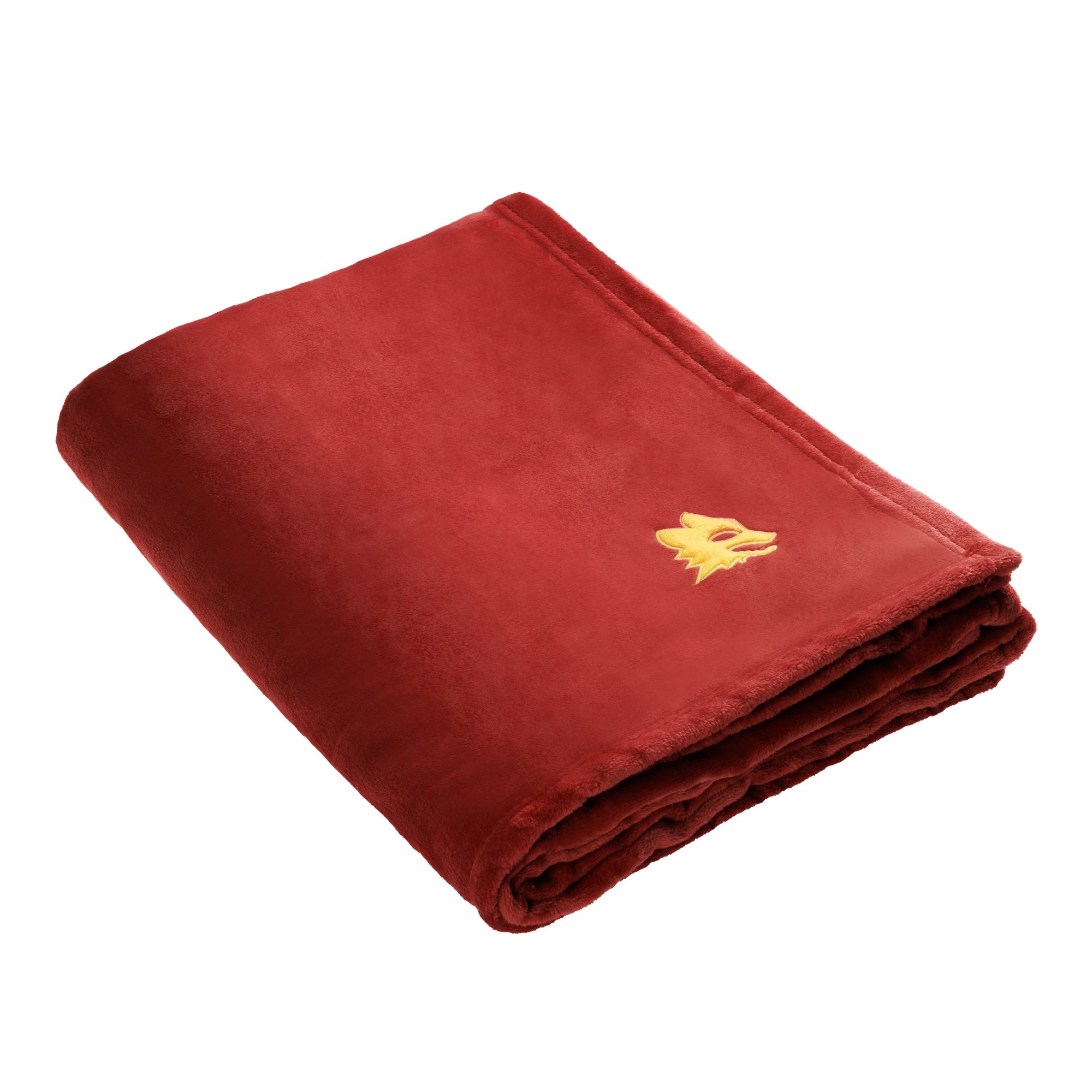 Plaid con logo Lupetto, Rosso