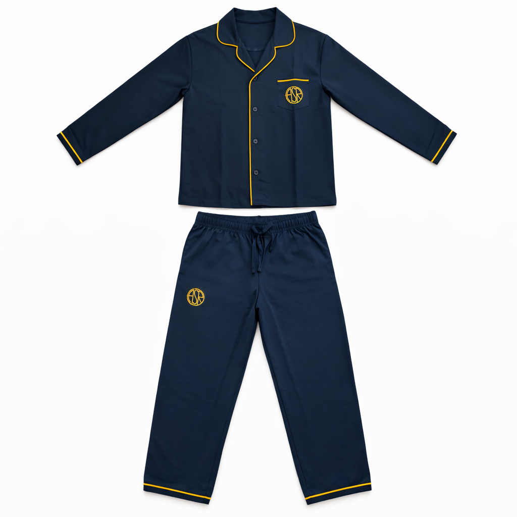 Pigiama AS Roma con logo ASR 100% Cotone