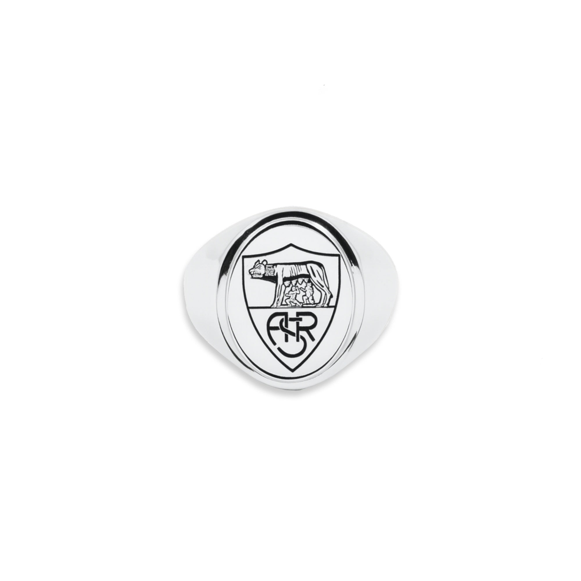 Anello Scudo Heritage AS Roma X Nove25, Unisex, Argento