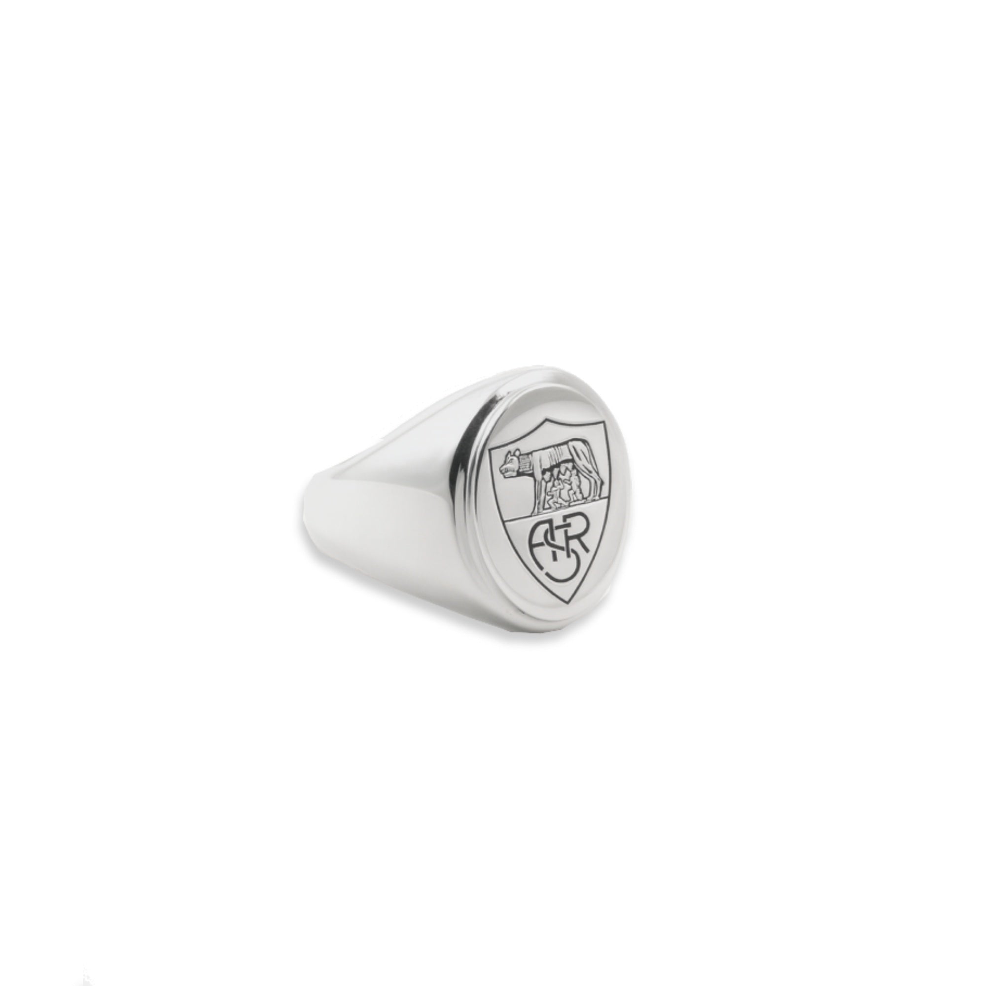 Anello Scudo Heritage AS Roma X Nove25, Unisex, Argento