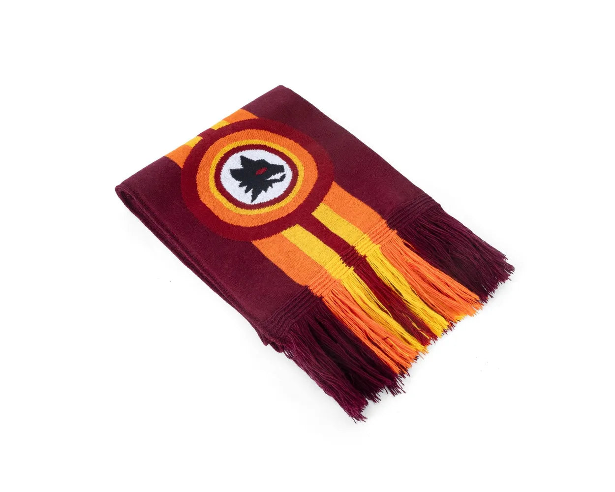Sciarpa stadio AS Roma a righe logo Lupetto