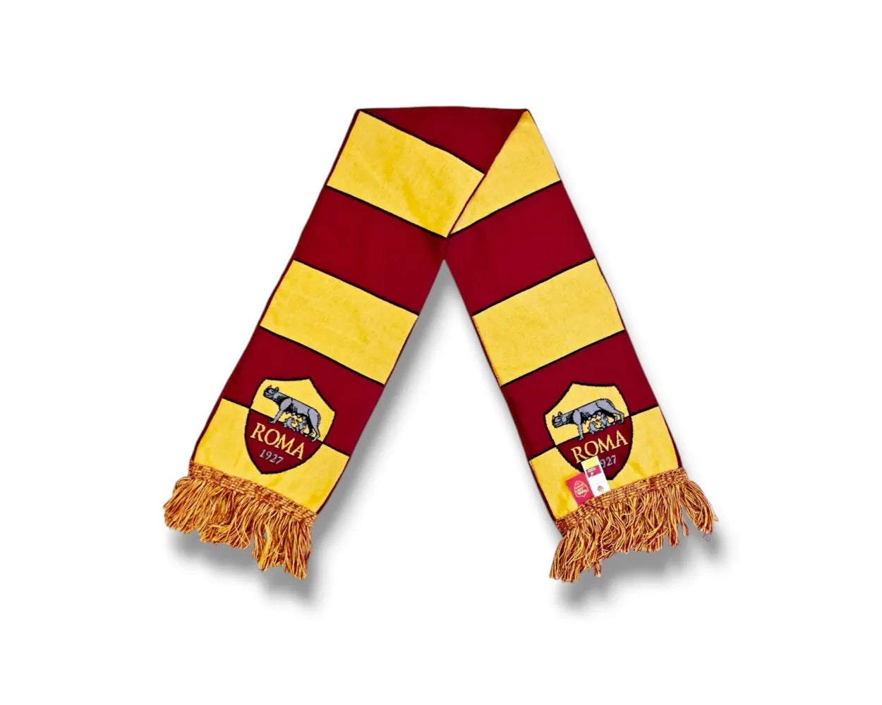 Sciarpa stadio a righe con logo AS Roma