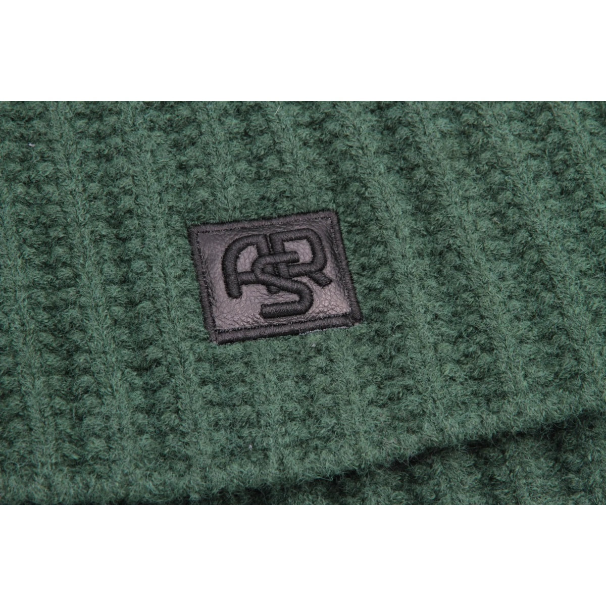 ASR Leather Logo Knit Scarf, Adult, Green