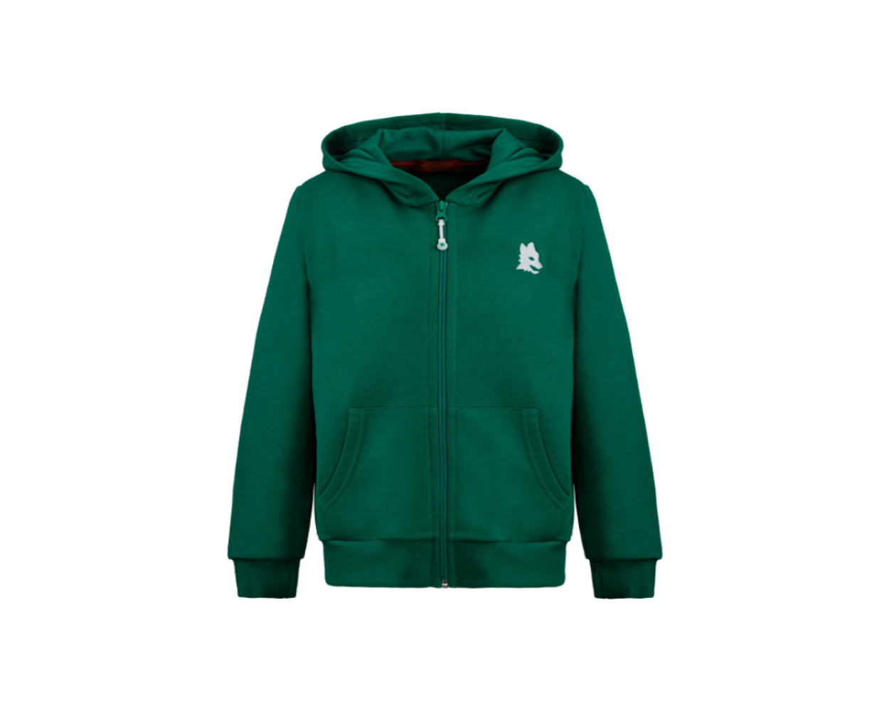 Felpa Sportiva logo Lupetto, Bambini, Verde