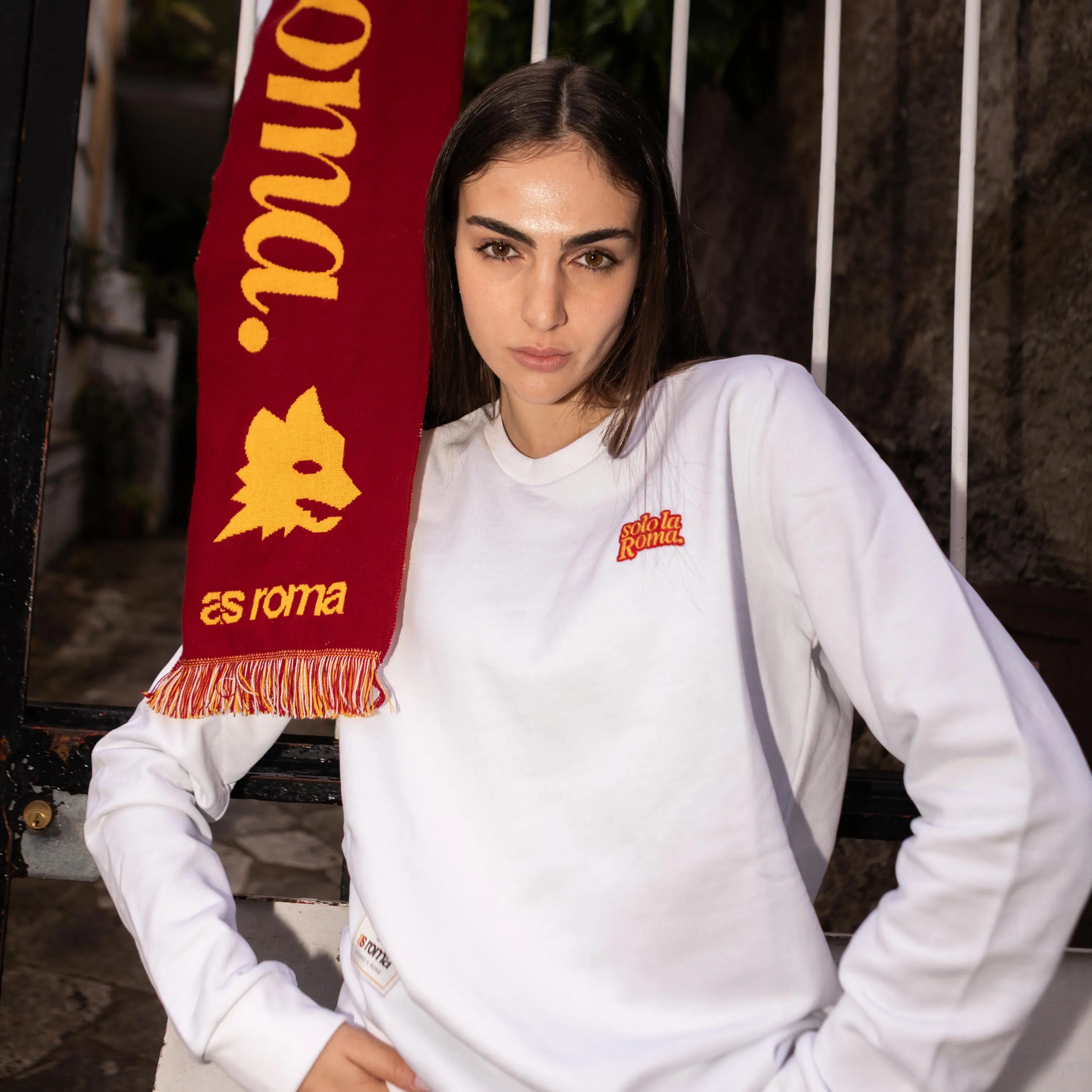 Felpa Lupetto Elvis Lives x AS Roma, Bianco