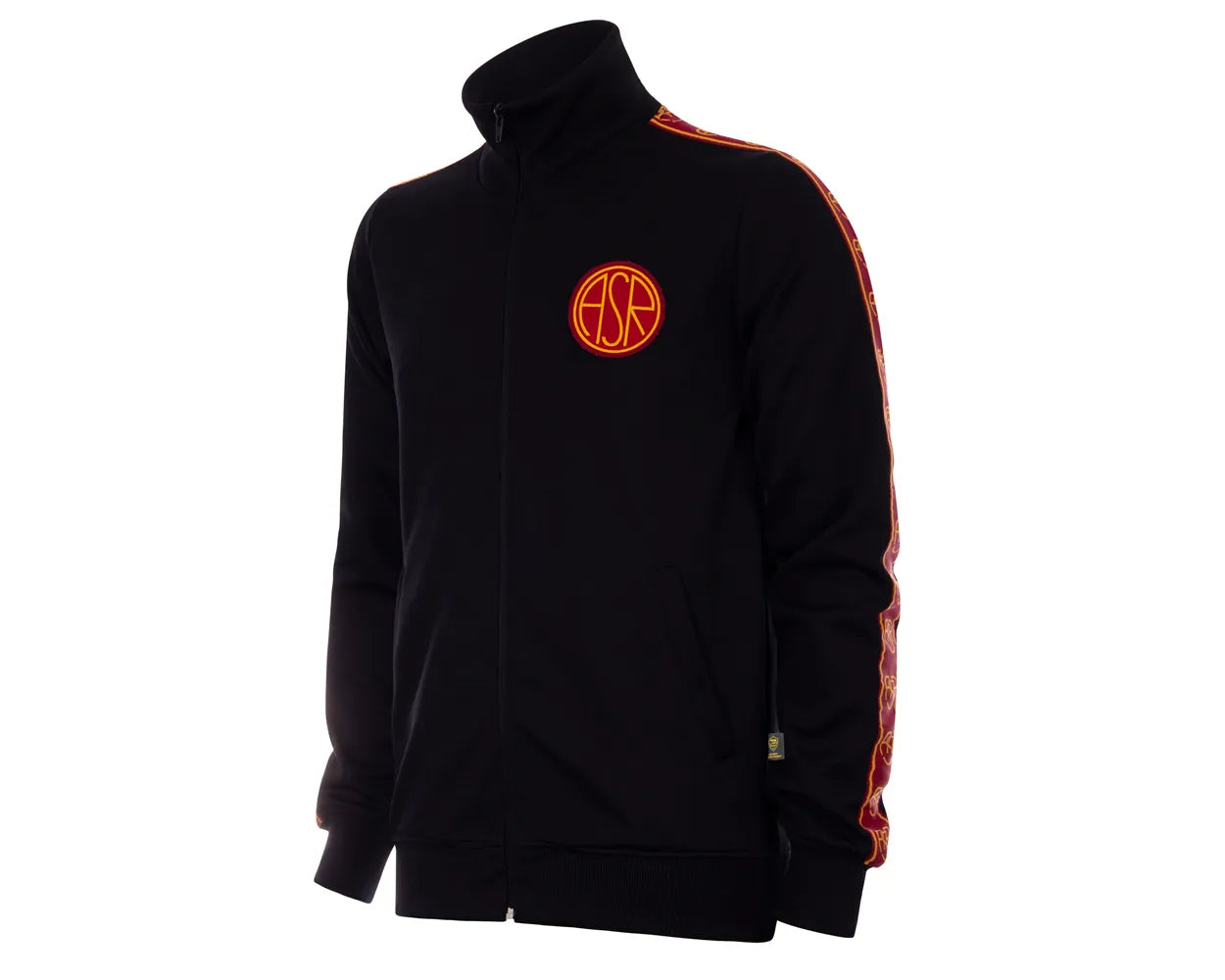 Felpa retrò full zip AS Roma, Adulto, Nero