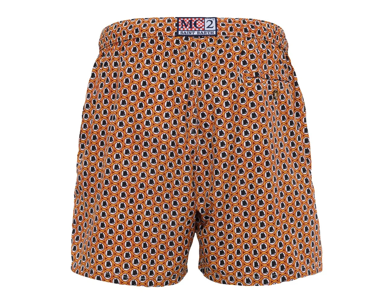 Costume Saint Barth Logo Lupetto Micro Fantasy, Uomo, Arancione