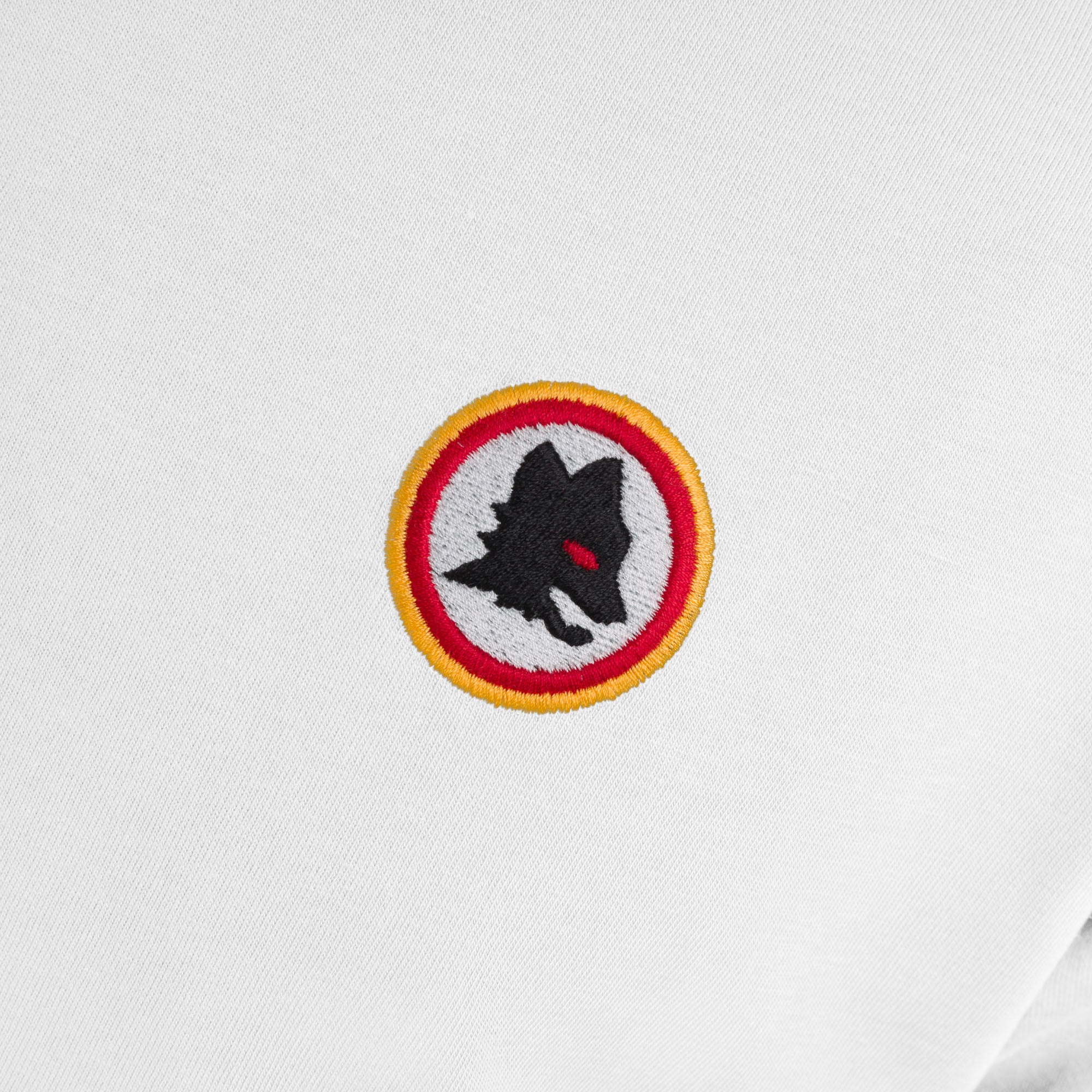 Wolf Neck Embroidery T-Shirt, White