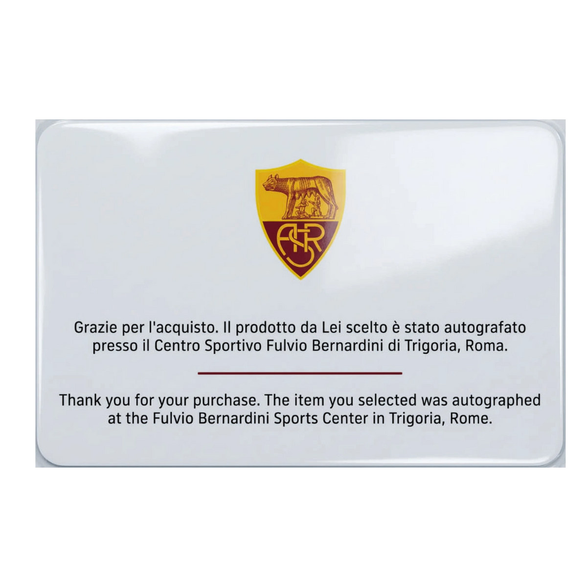 Maglia Match AS Roma Home Authentic 2026/27 – Autografata Bryan Cristante + Patch Serie A