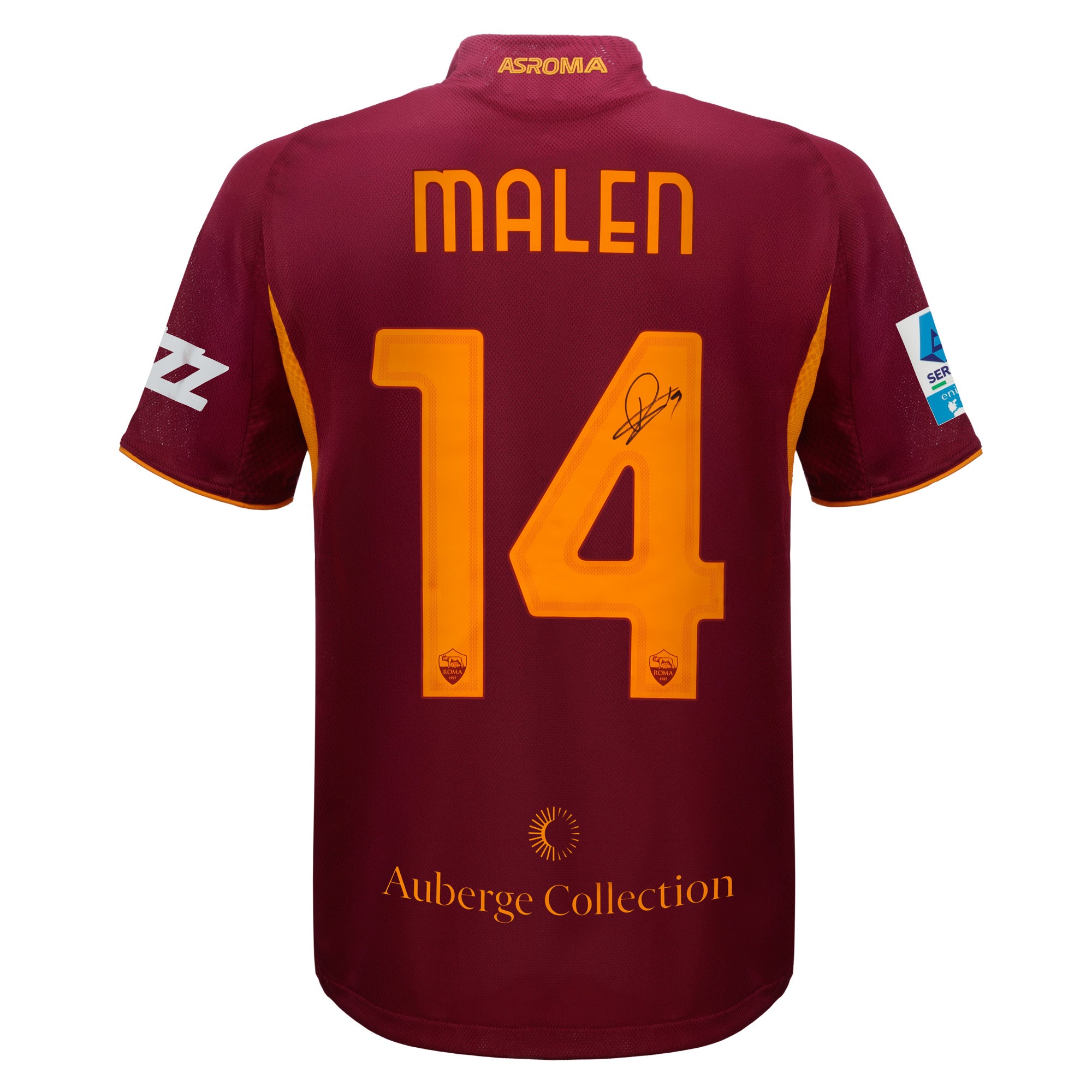 maglia AS Roma autografata da Donyell Malen