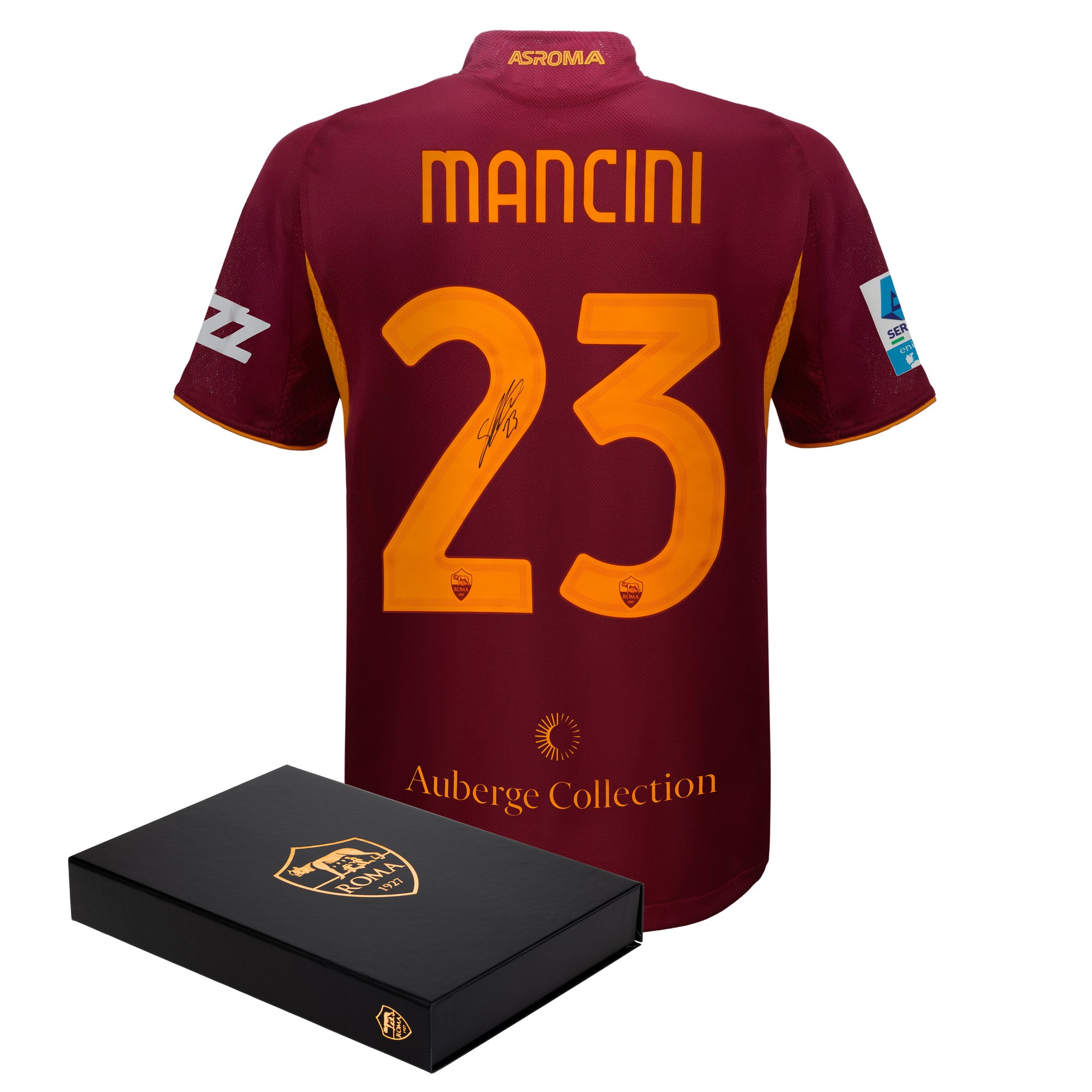 Maglia Match AS Roma Home Authentic 2025/26 – Autografata – Gianluca Mancini