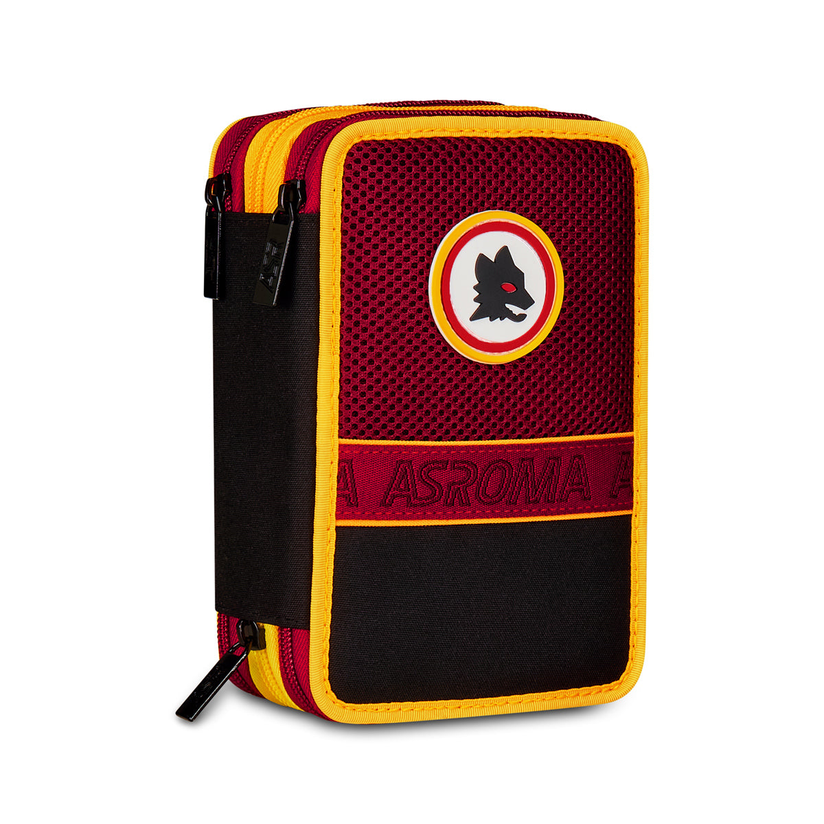 AS Roma 2025/26 Wolf Logo Three-Compartment Pencil Case
