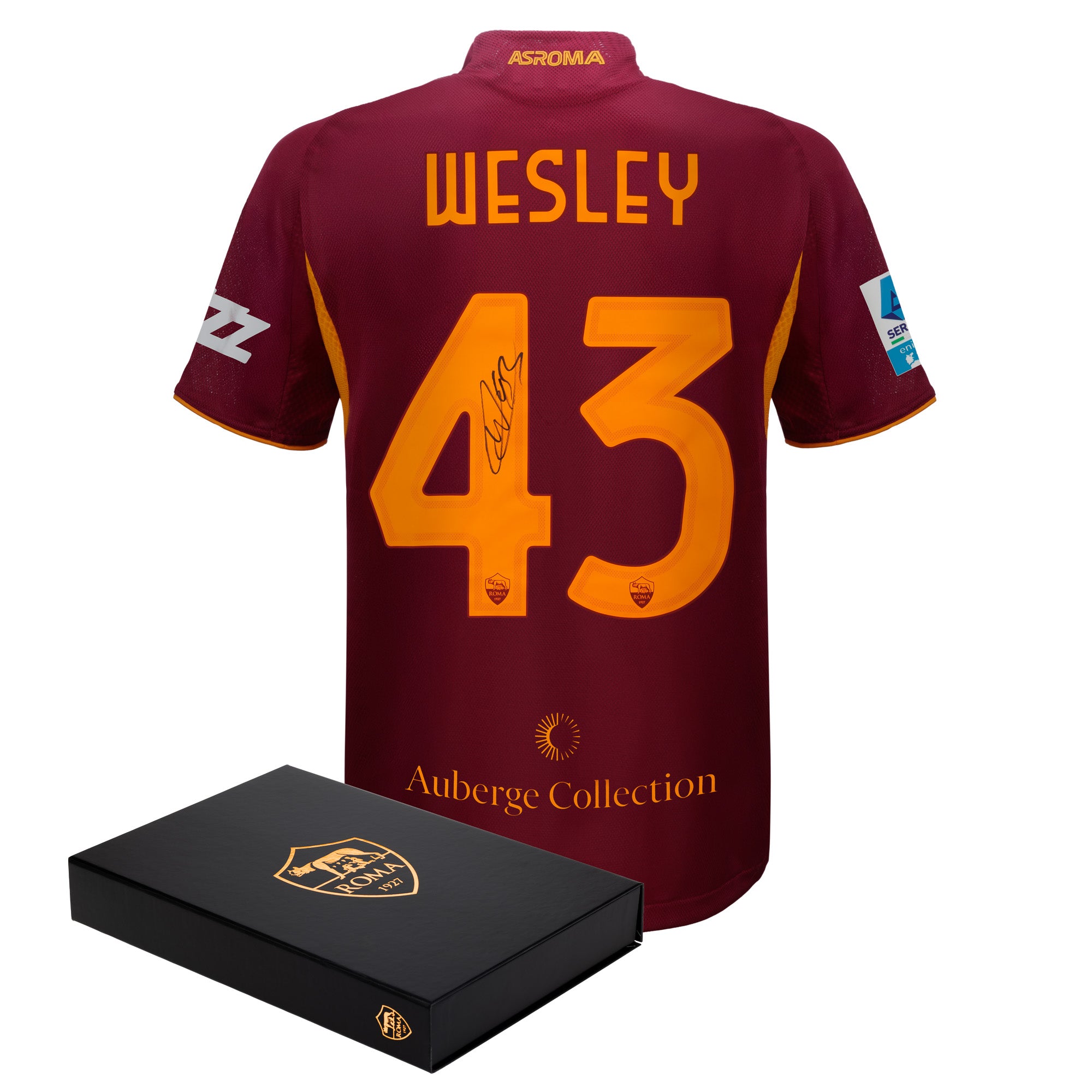 Maglia Match AS Roma Home Authentic 2025/26 – Autografata – Wesley