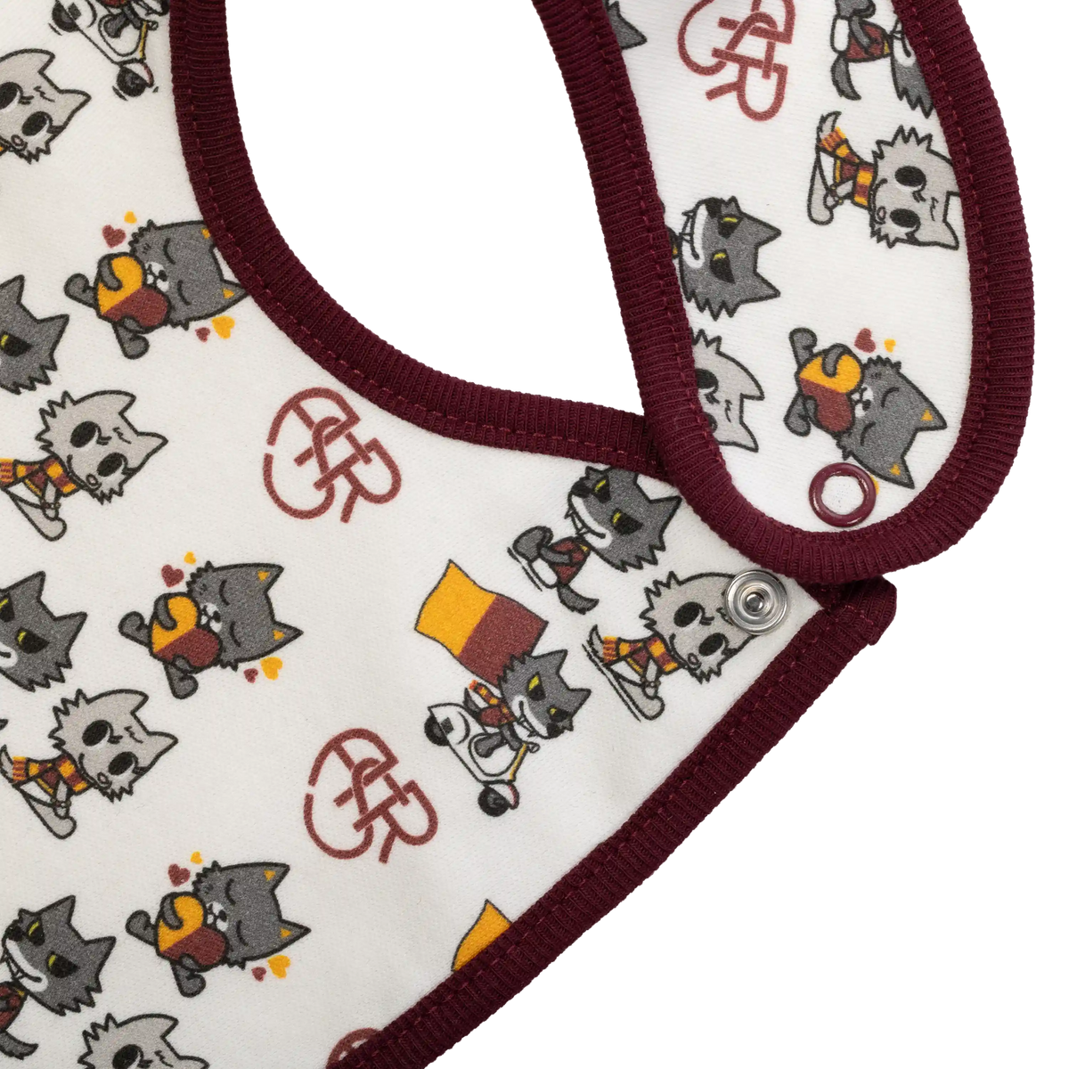 AS Roma Baby Bib with Lupetto Logo