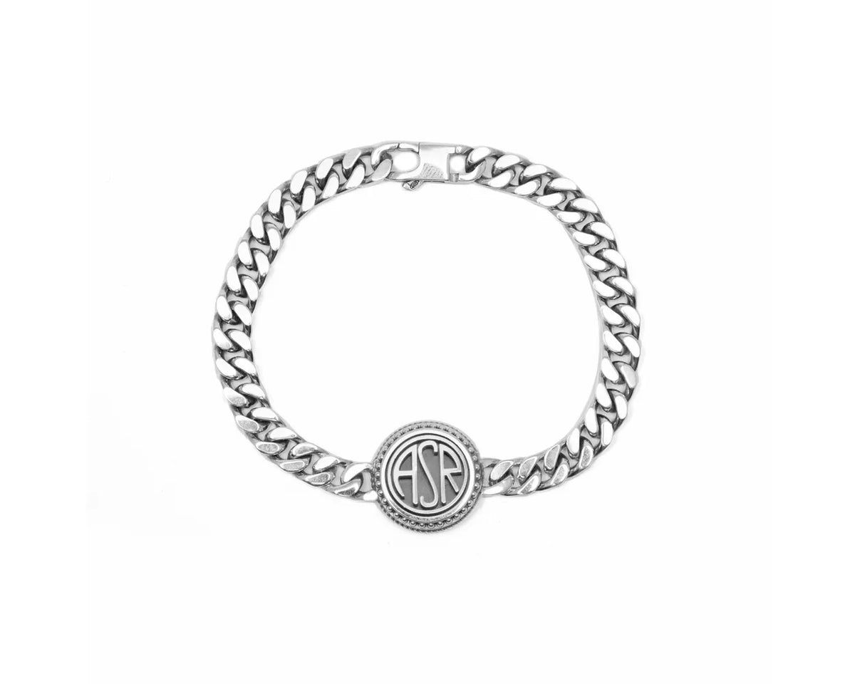 Snake Chain Bracelet AS Roma X Nove25 ASR,Unisex, Sterling Silver 