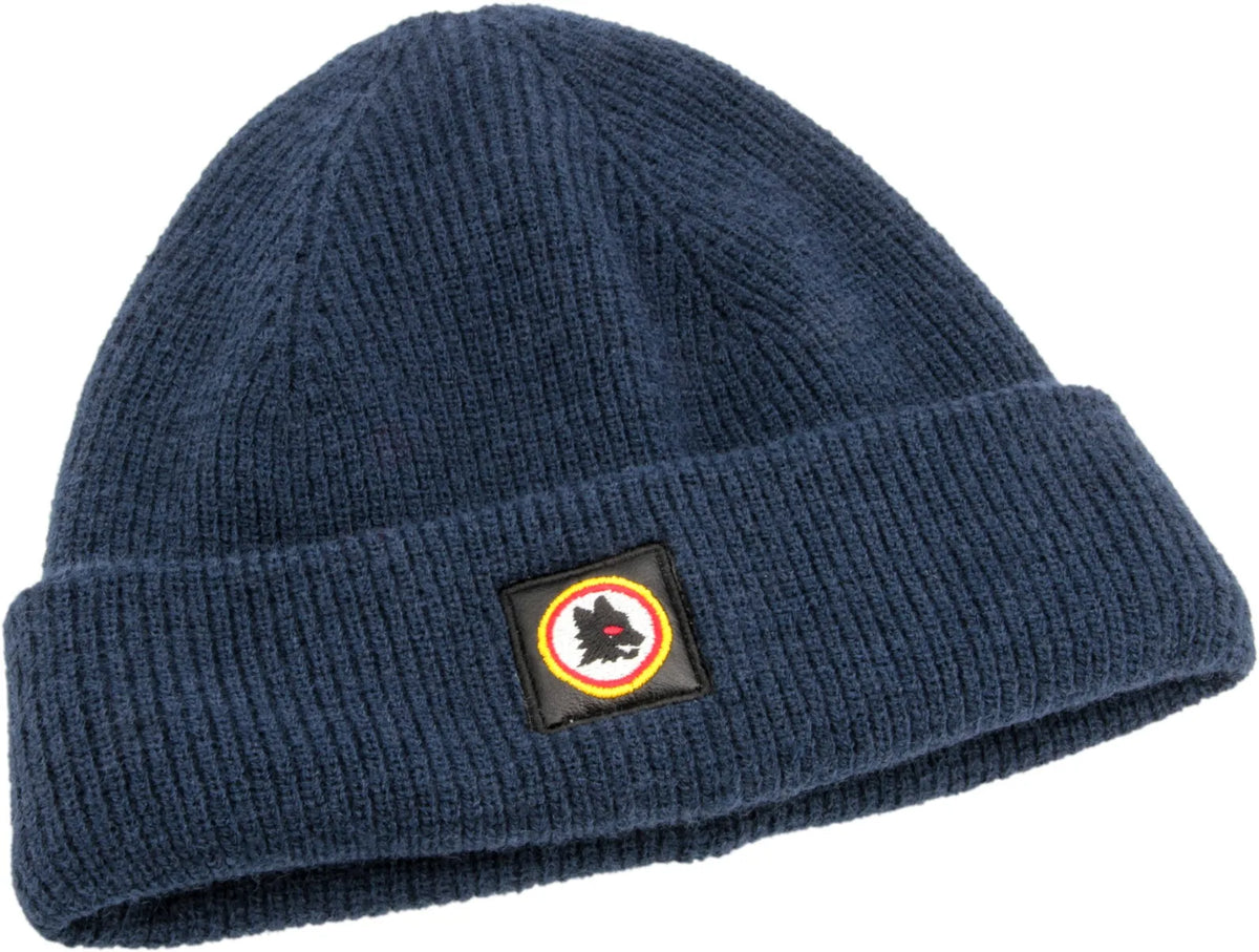 Berretto Beanie AS Roma con logo Lupetto ricamato, Adulto, Blu