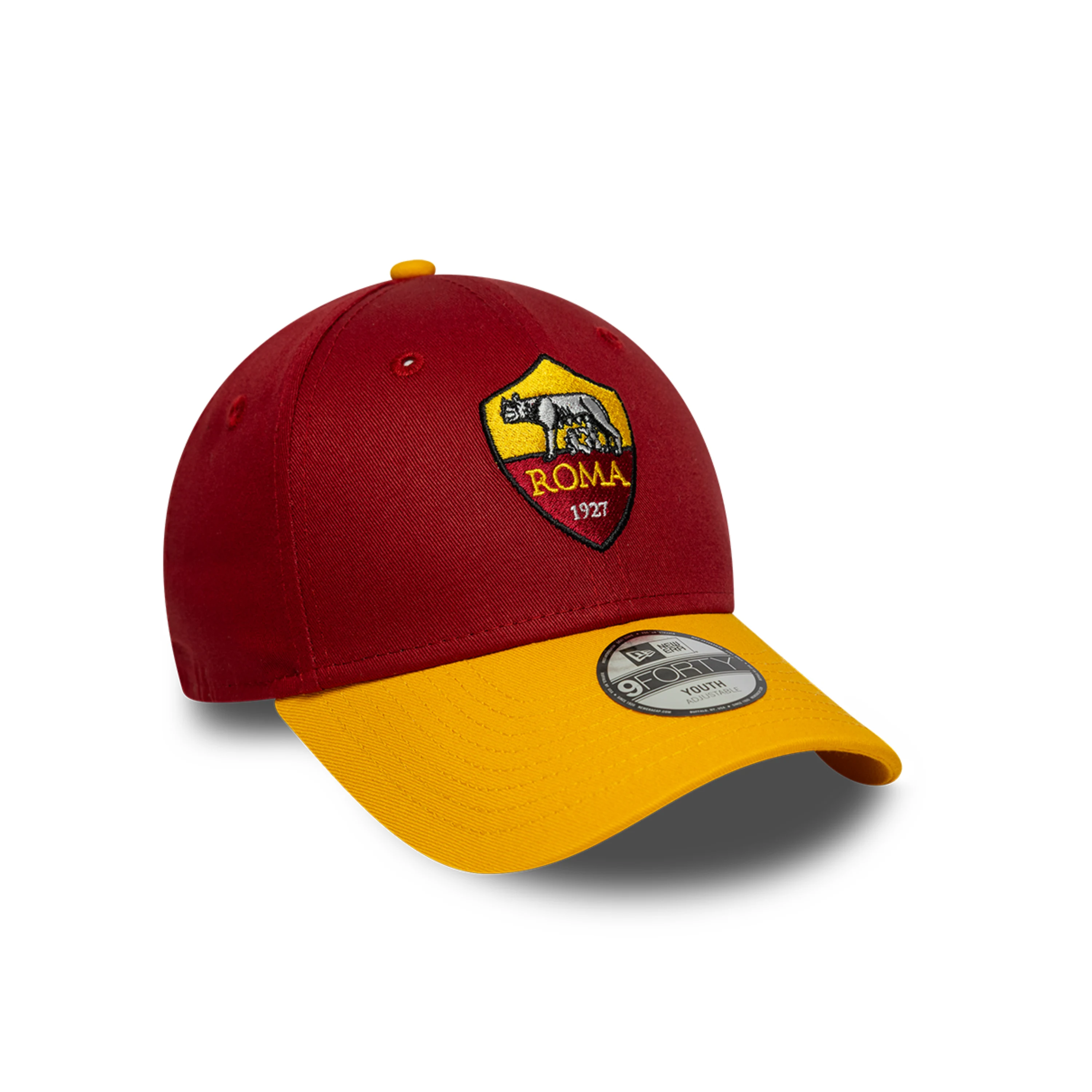 New Era Team 9Forty AS Roma Cap, Yellow and Red, Kids