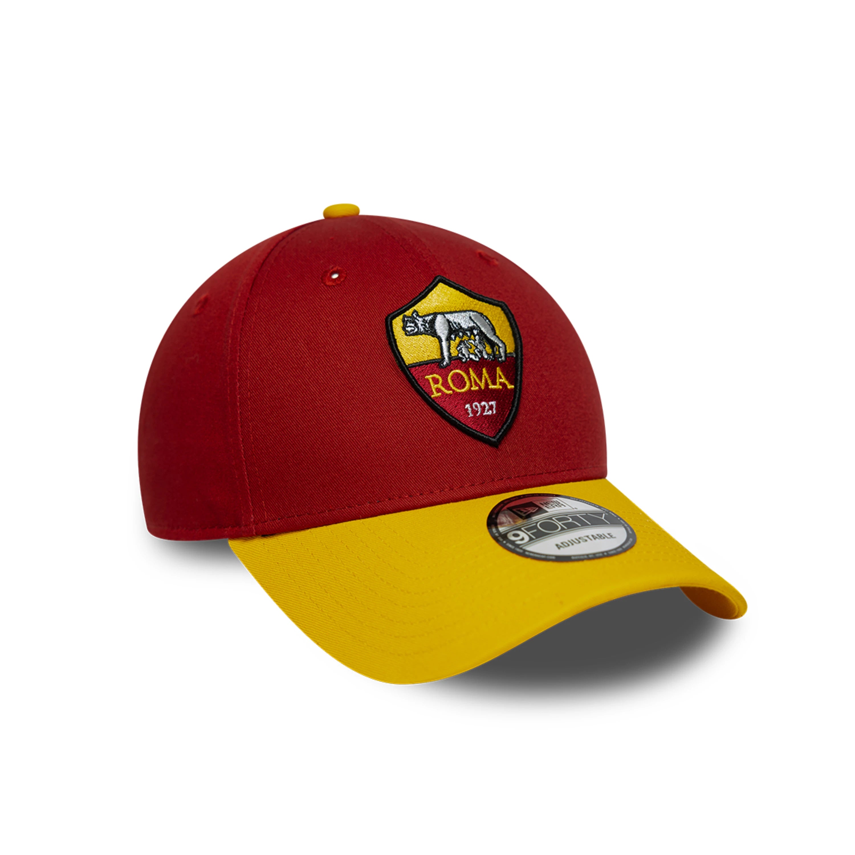 Cappellino New Era Team 9Forty AS Roma, Giallo Rosso, Adulto