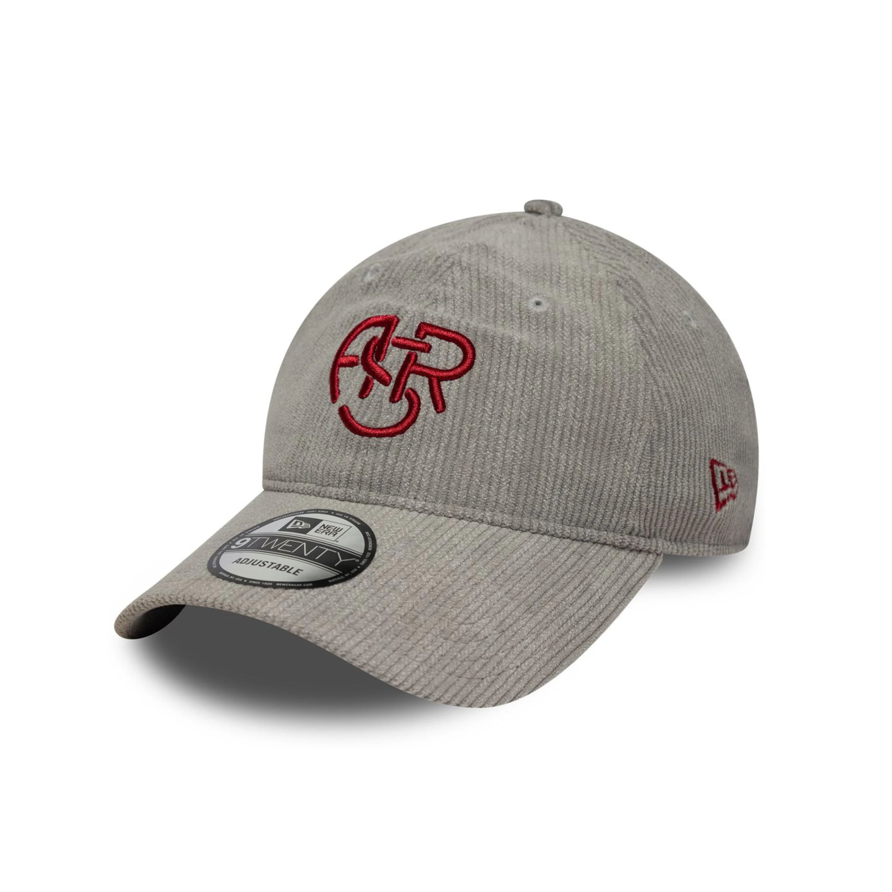 Cappellino New Era 9Twenty AS Roma a coste, Grigio, Adulto 60897706