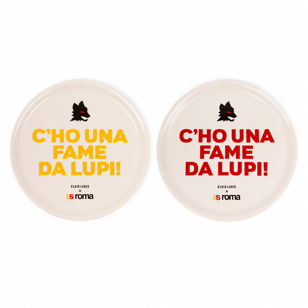 Coppia piatti da pizza Elvis Lives x AS Roma