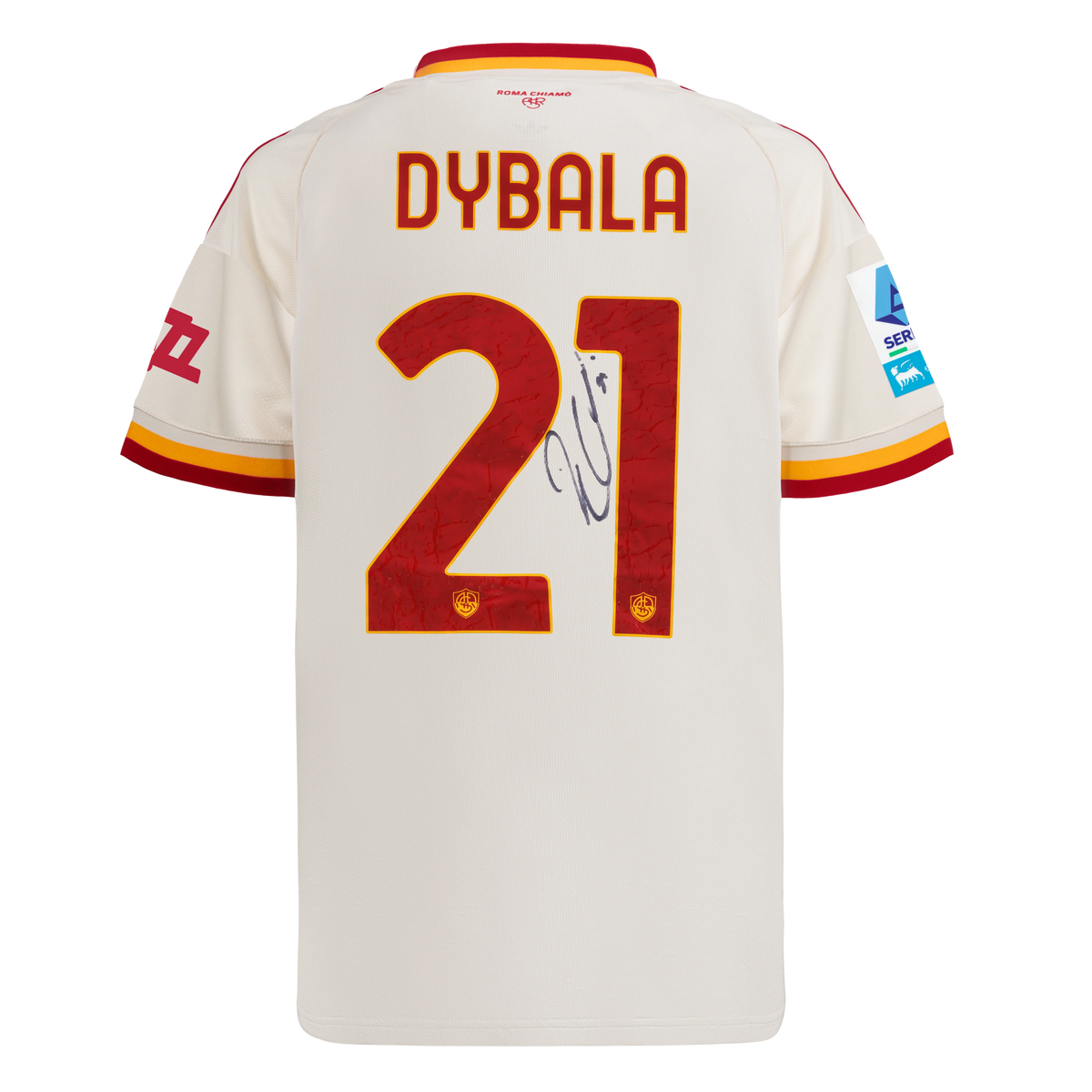 Maglia Match AS Roma Away Authentic 2026/27 – Autografata Paulo Dybala + Patch Serie A