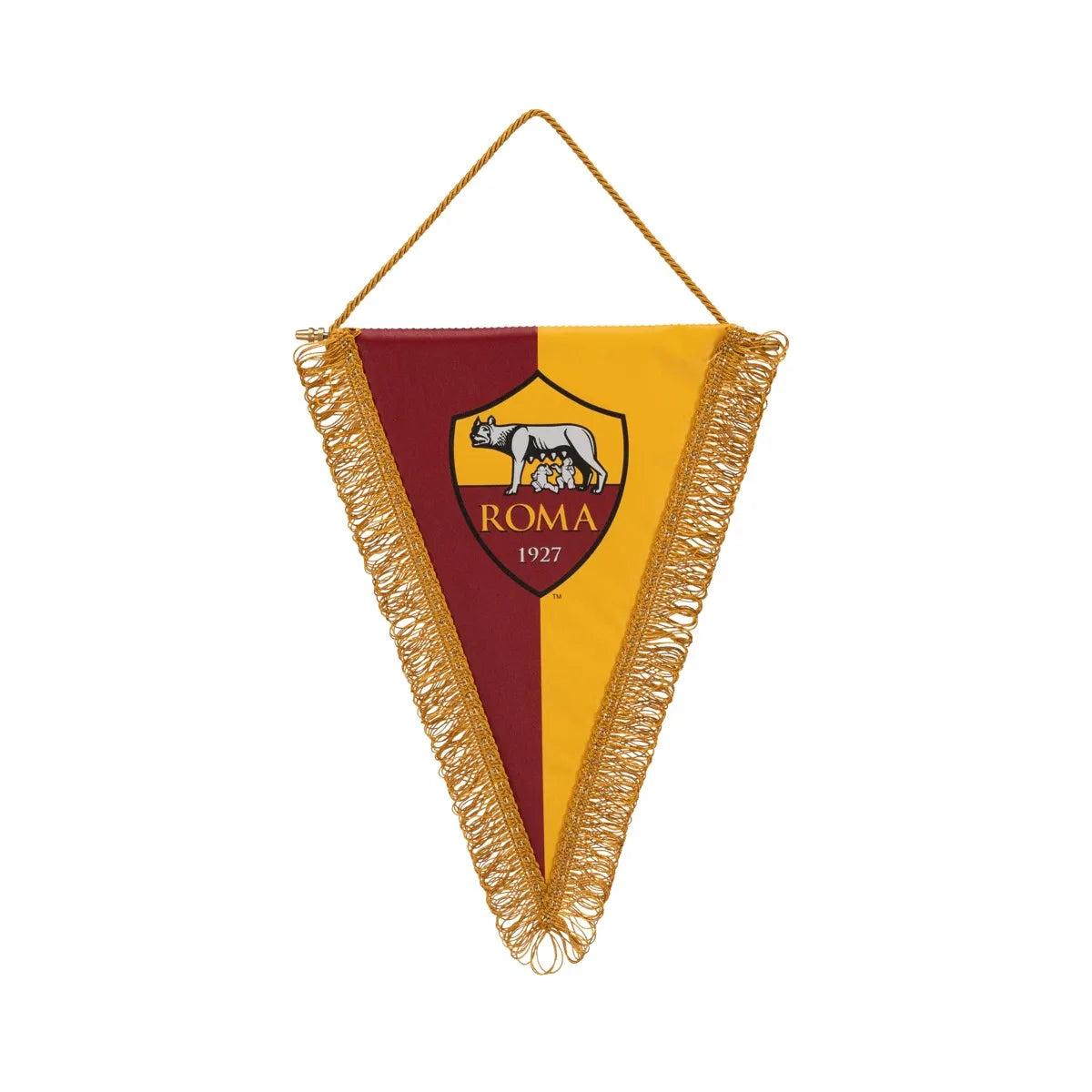 Gagliardetto Giallorosso Triangolare con logo 28x20 cm