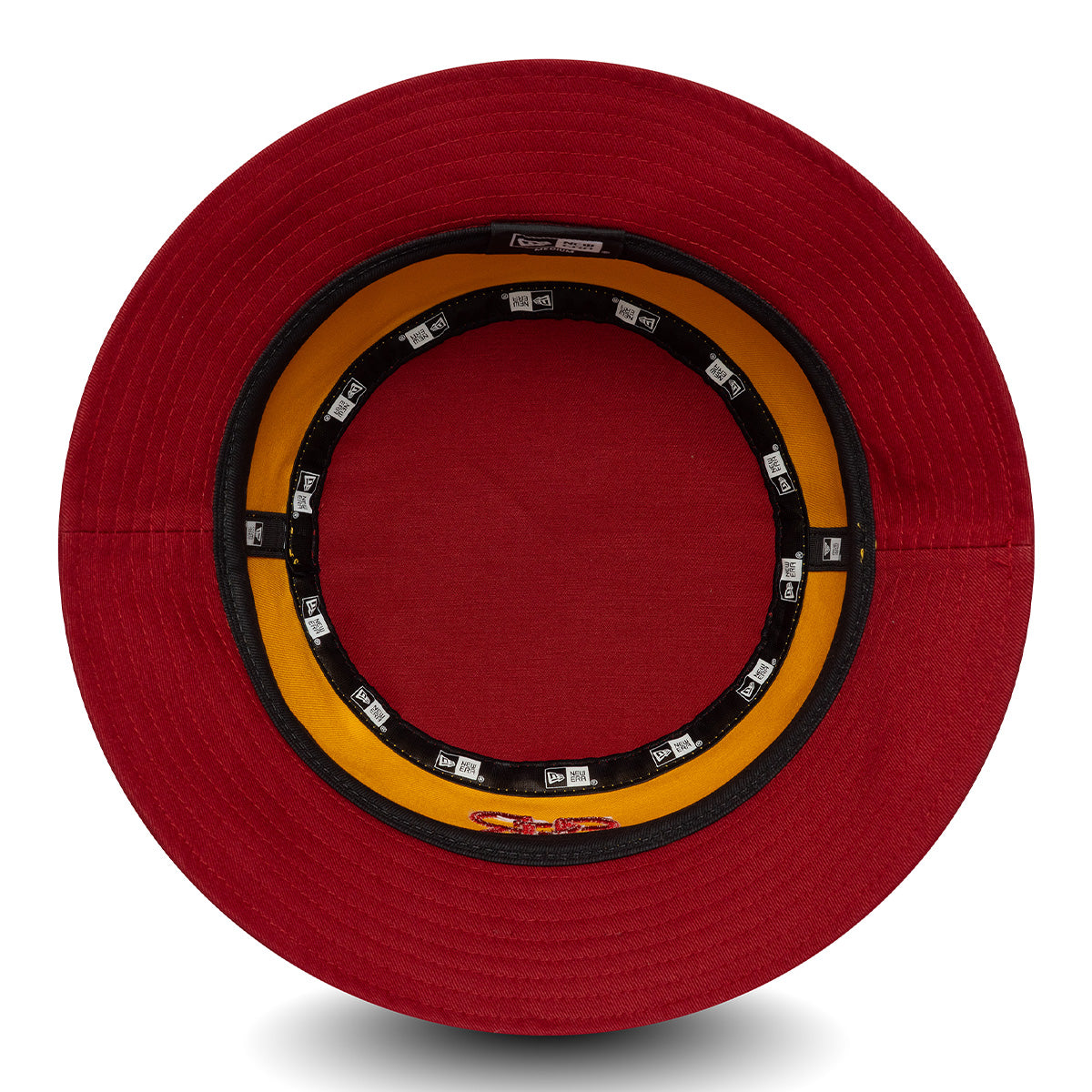 New Era AS Roma Contrast Bucket Hat with ASR Logo, Adult, Red