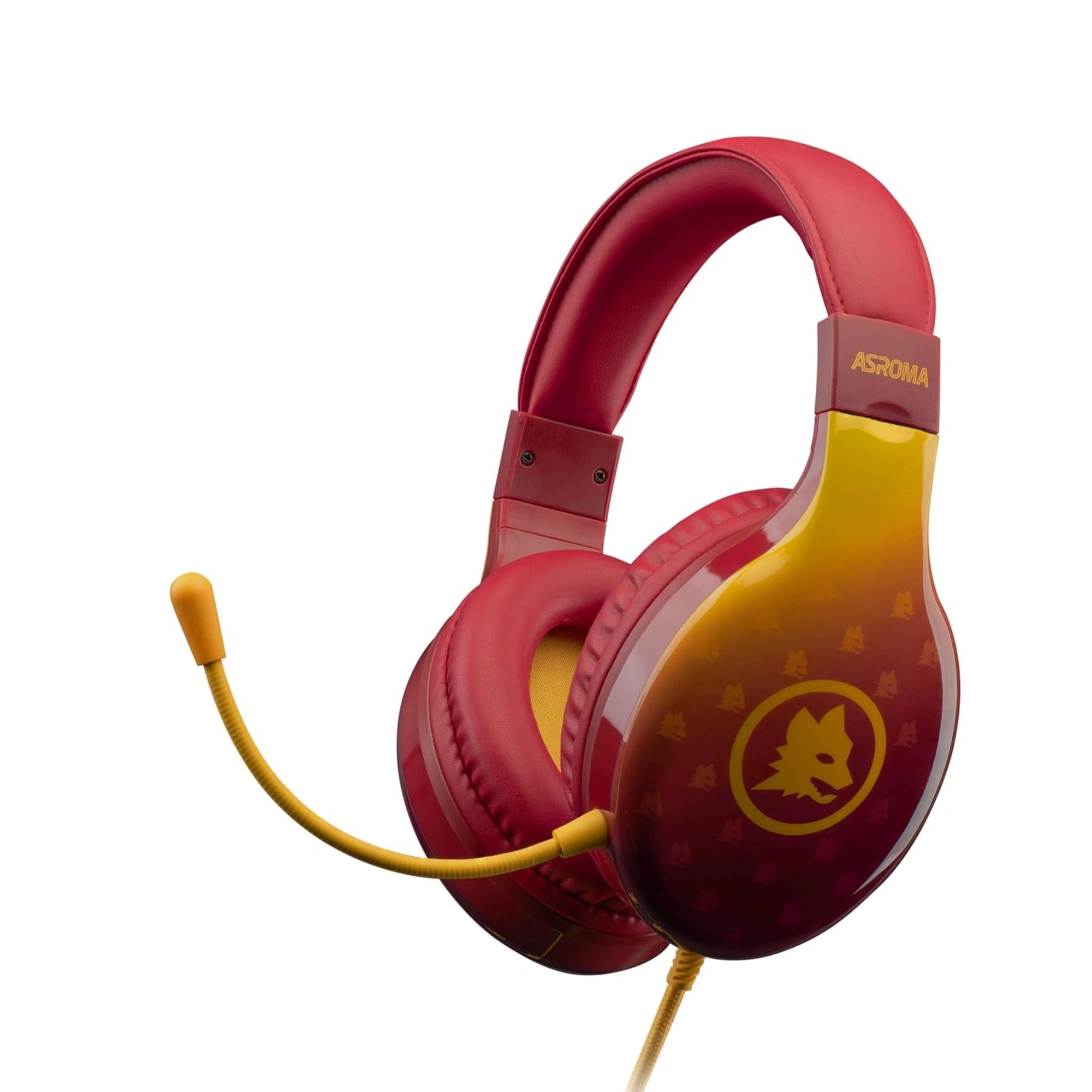 Cuffie Gaming AS Roma con Logo Lupetto
