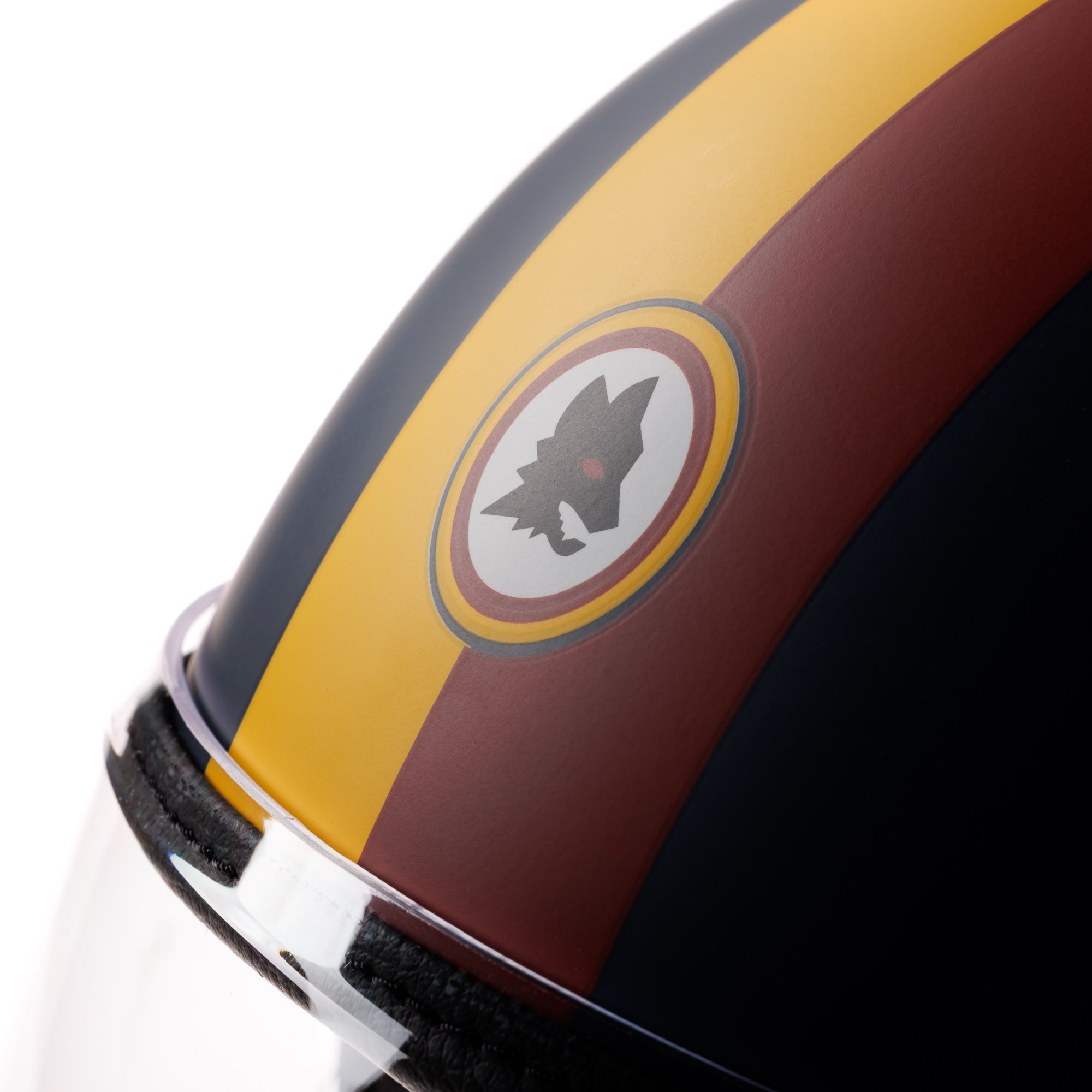 AS Roma Motorcycle Helmet with Duraleu Visor